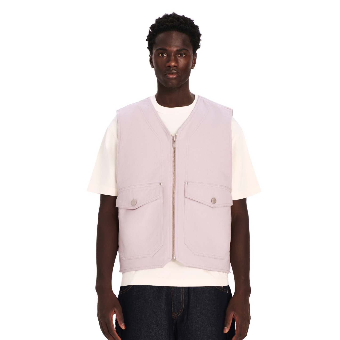 "blossom v3" denim Vest-Fineriform