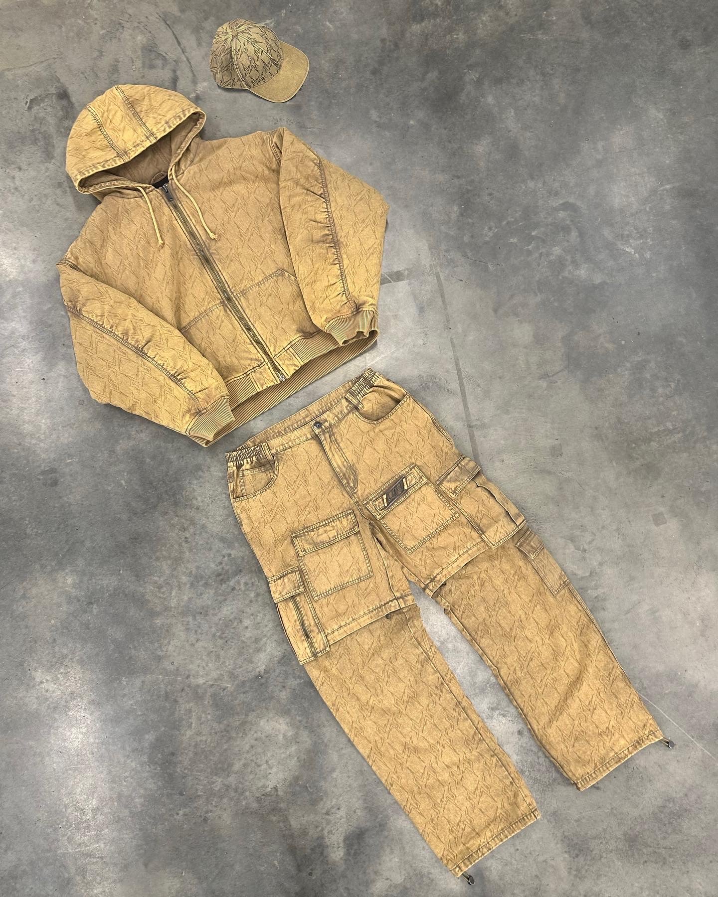 HEAVY ZIP CARGO PANTS-Fineriform