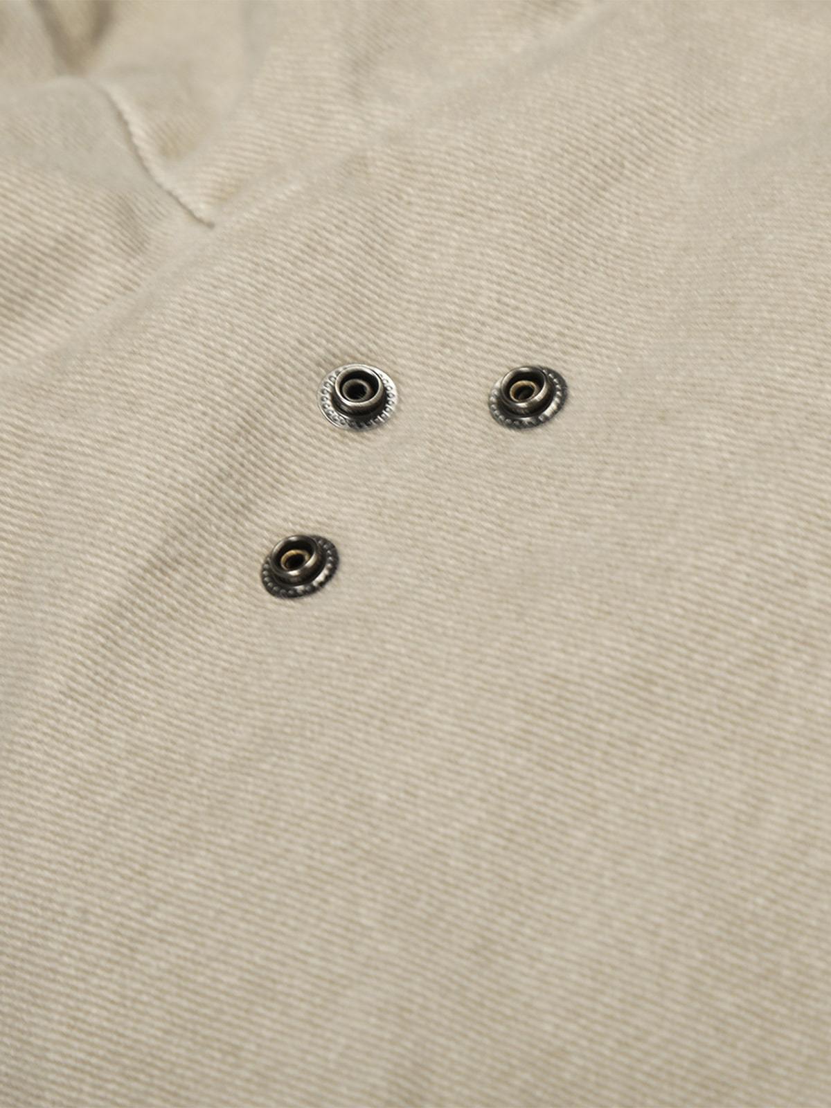 Retro Washed Fleece-lined Hooded Work Jacket-Fineriform