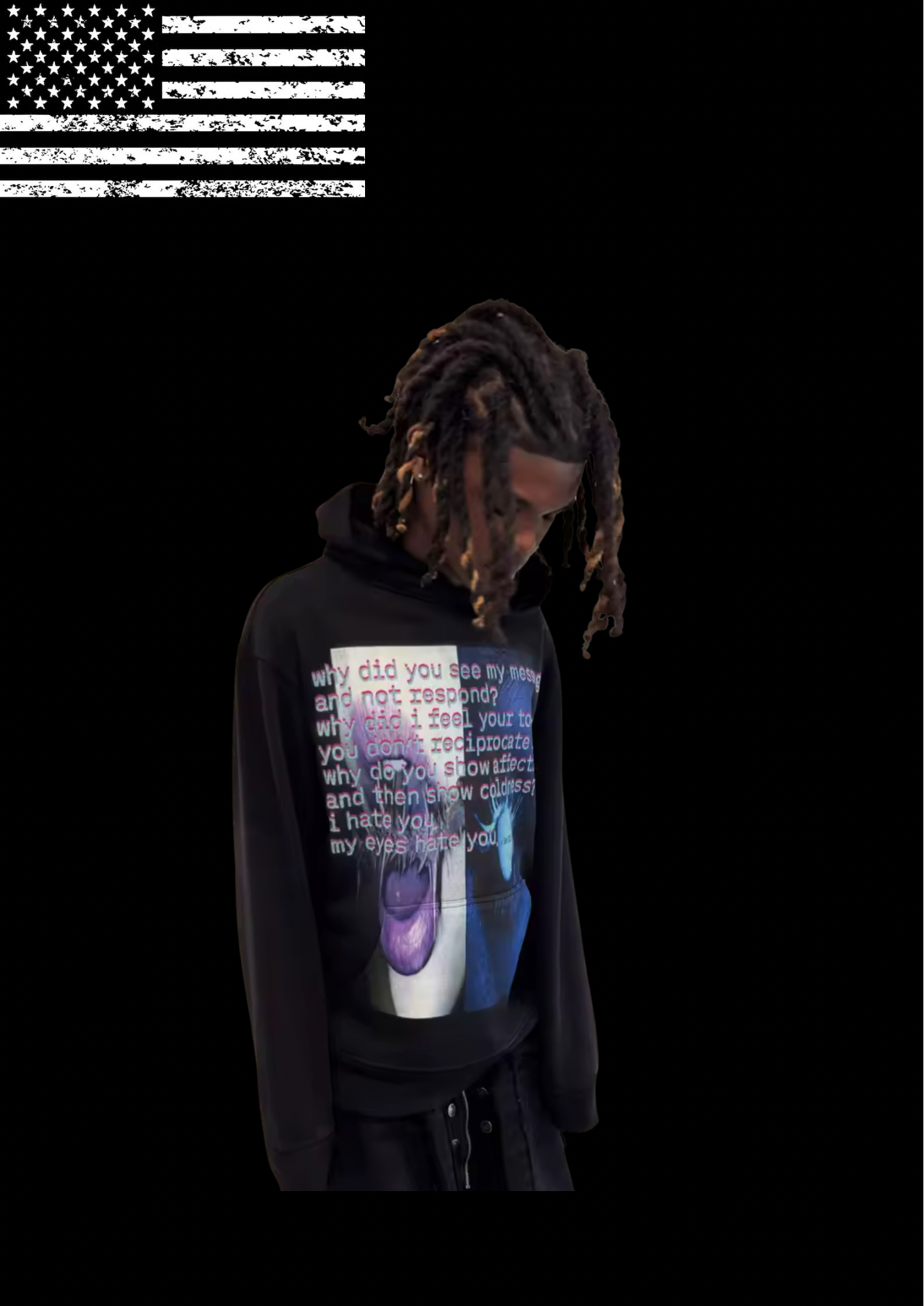 ‘BRXKEN MESSAGES’ HOODIE 𖦏-Fineriform