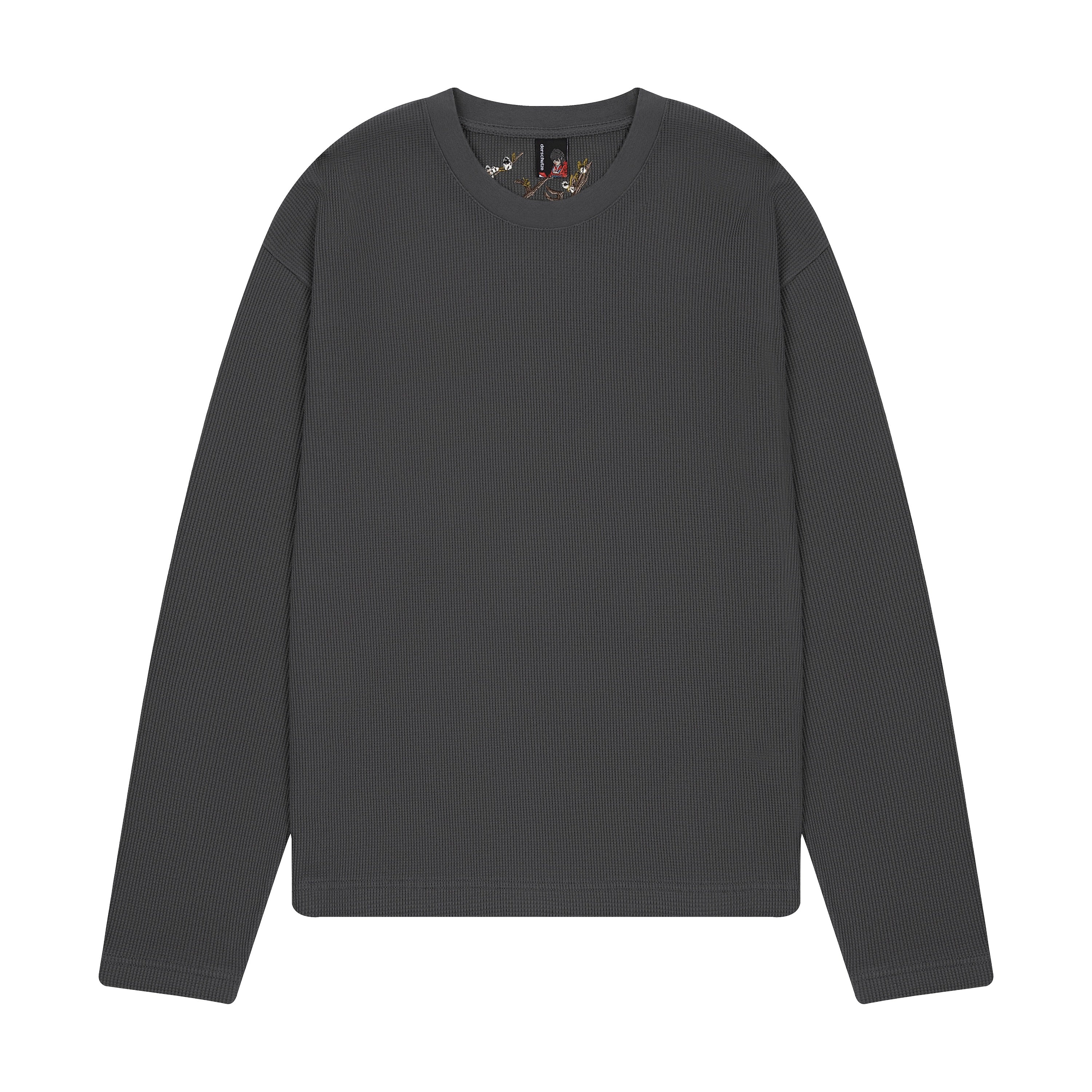 "blossom" waffle Longsleeve anthracite-Fineriform
