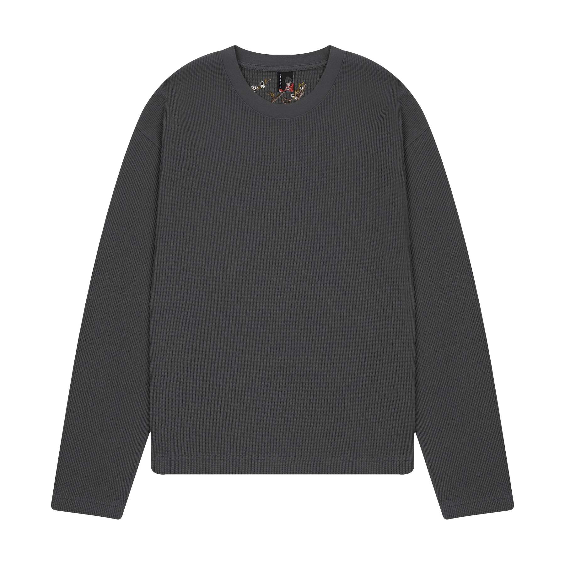 "blossom" waffle Longsleeve anthracite-Fineriform