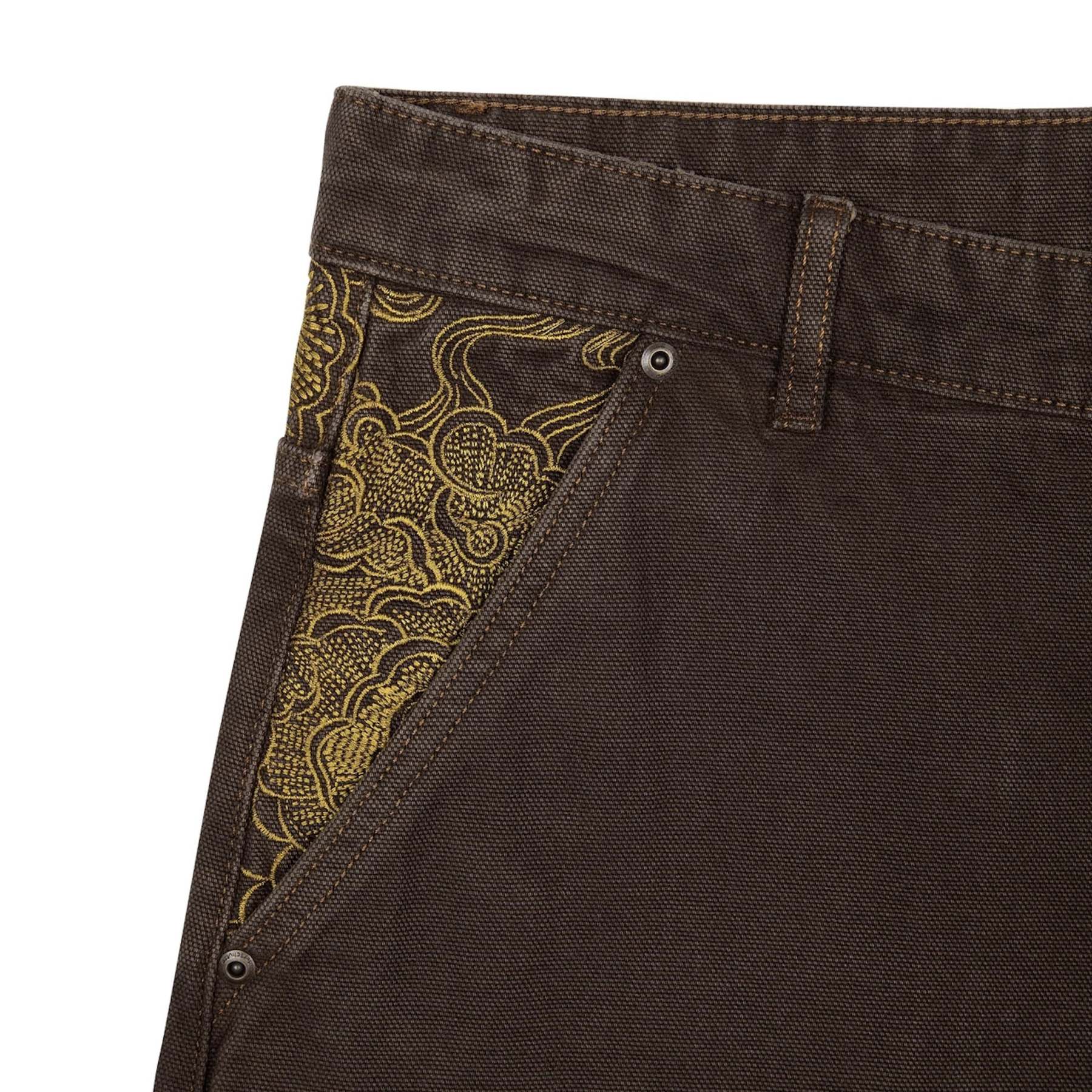 "yakuza" brown washed Denim-Fineriform