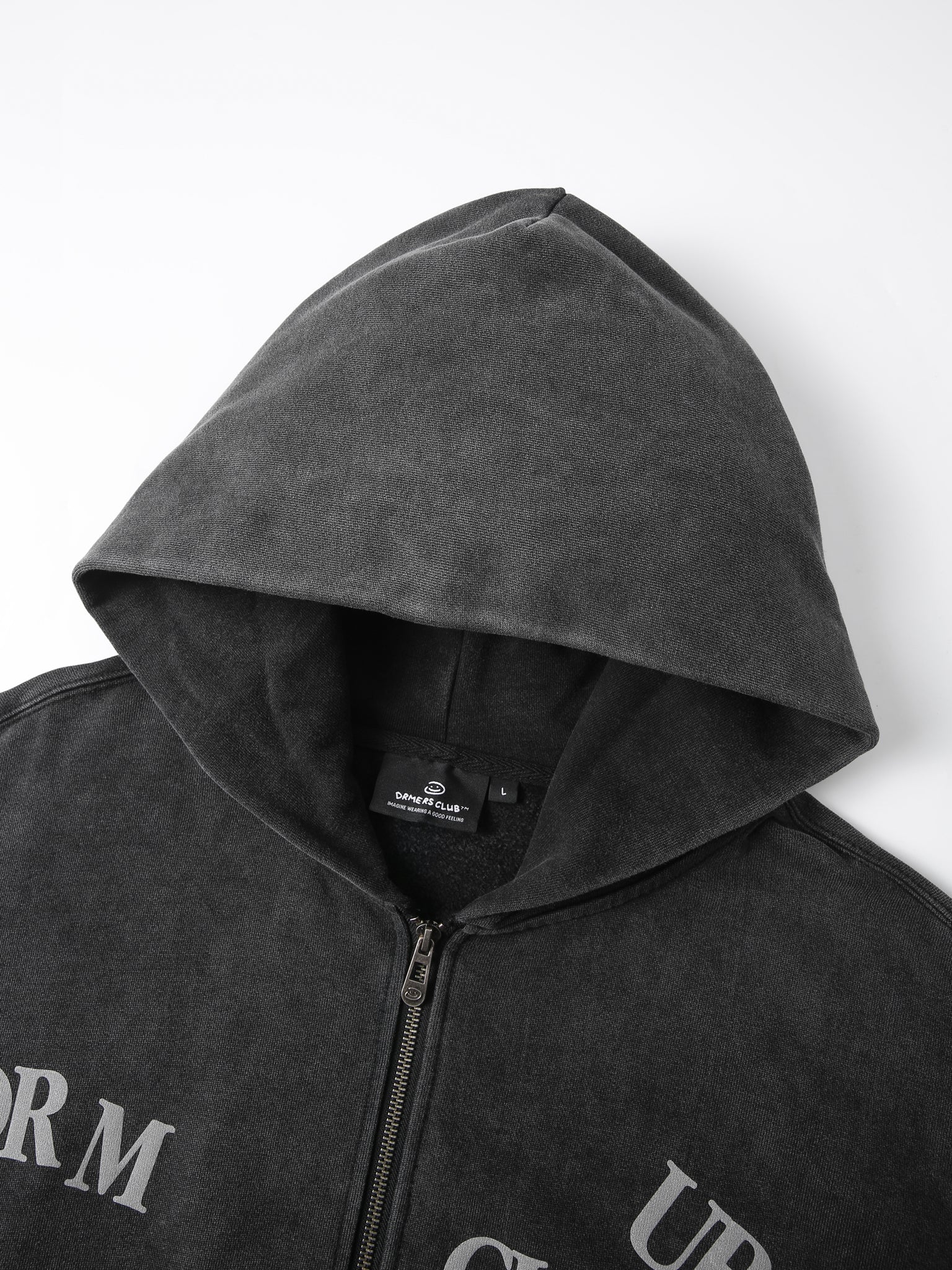 FALLING LETTERS ZIP UP - BLACK-Fineriform