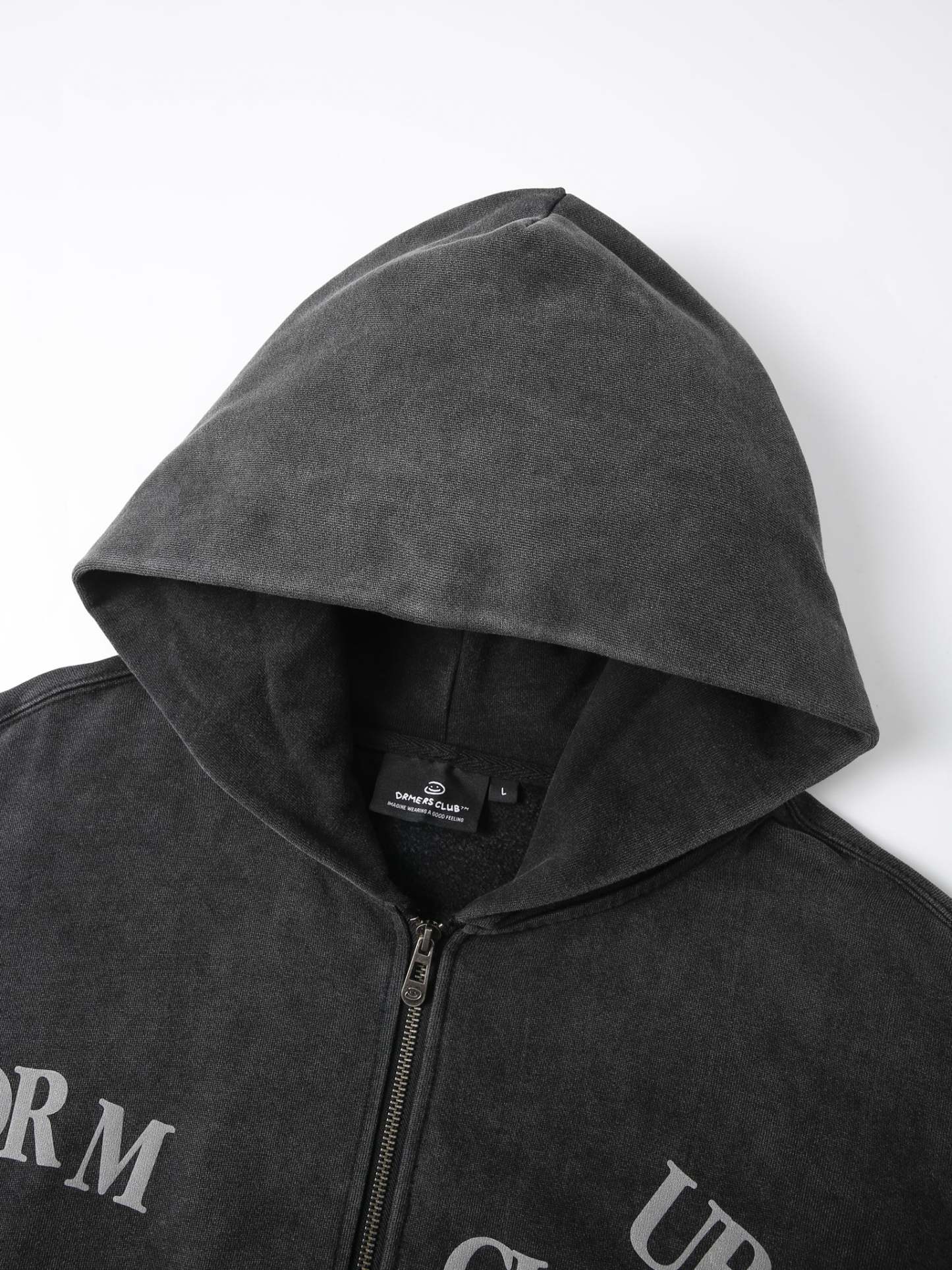 FALLING LETTERS ZIP UP - BLACK-Fineriform