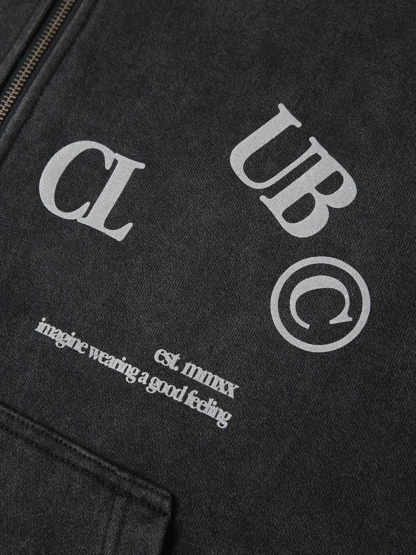 FALLING LETTERS ZIP UP - BLACK-Fineriform