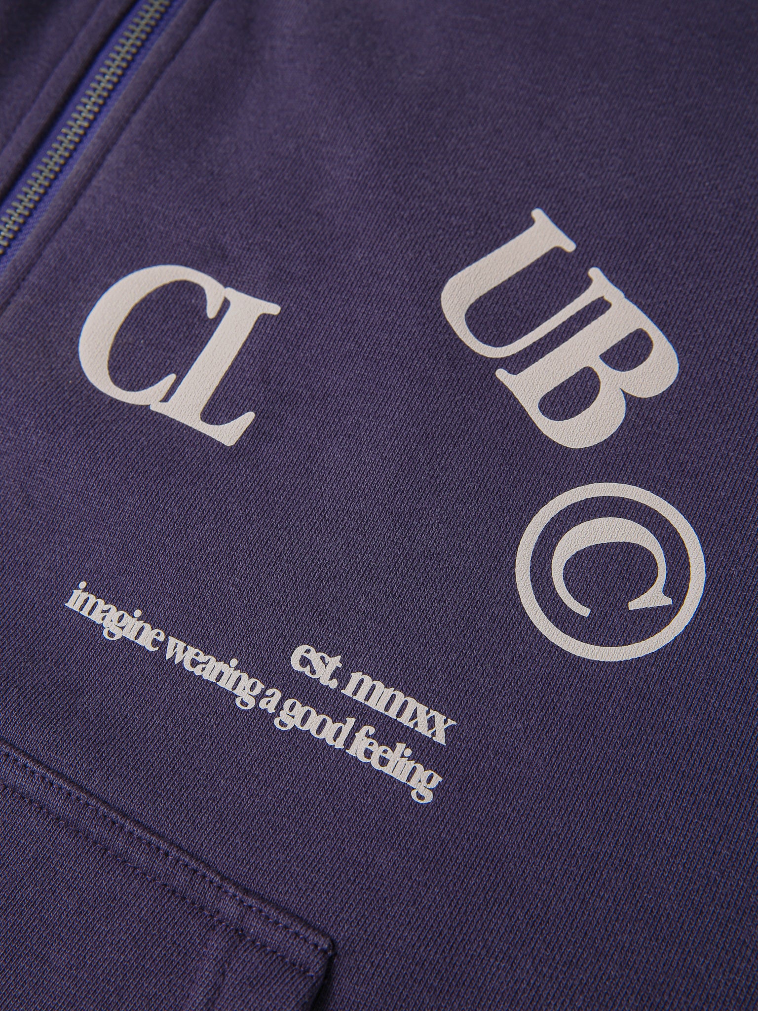 FALLING LETTERS ZIP UP - PURPLE DUSK-Fineriform