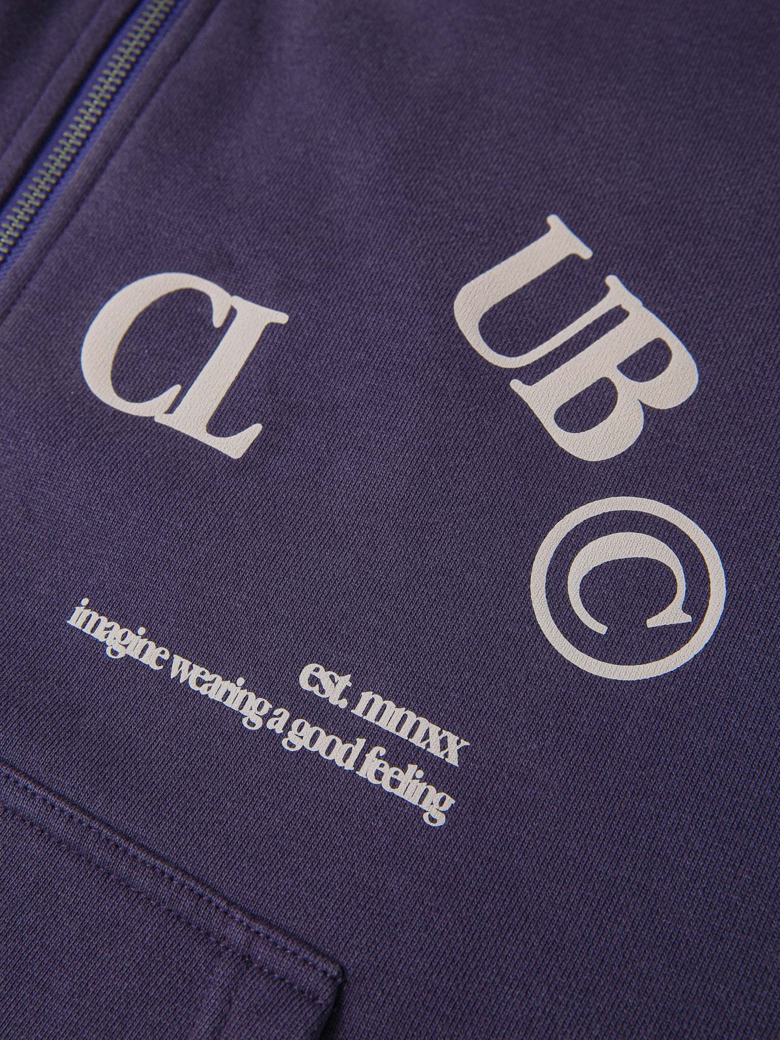 FALLING LETTERS ZIP UP - PURPLE DUSK-Fineriform