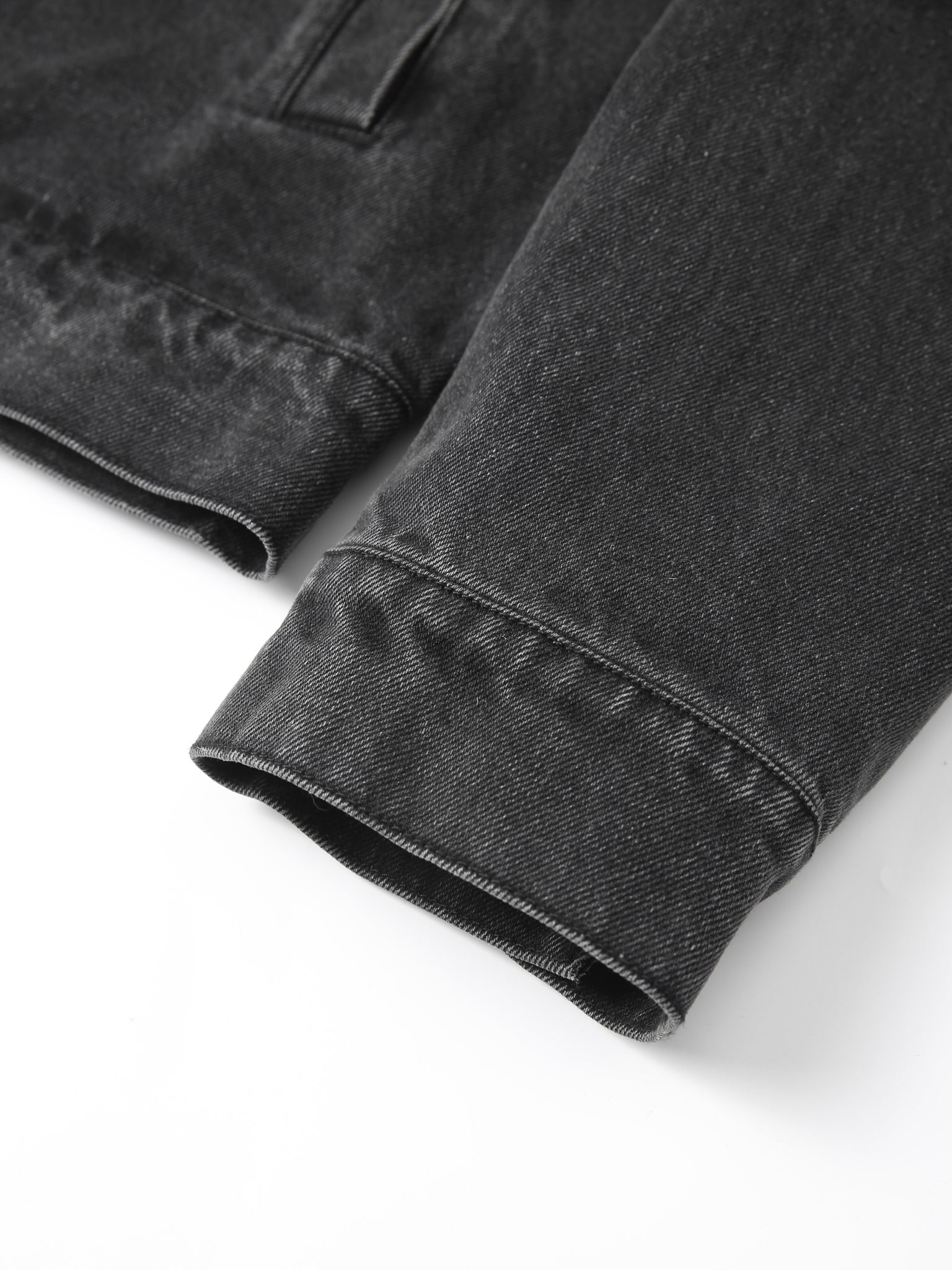 CREATIVE DEPT DENIM WORK JACKET - BLACK-Fineriform