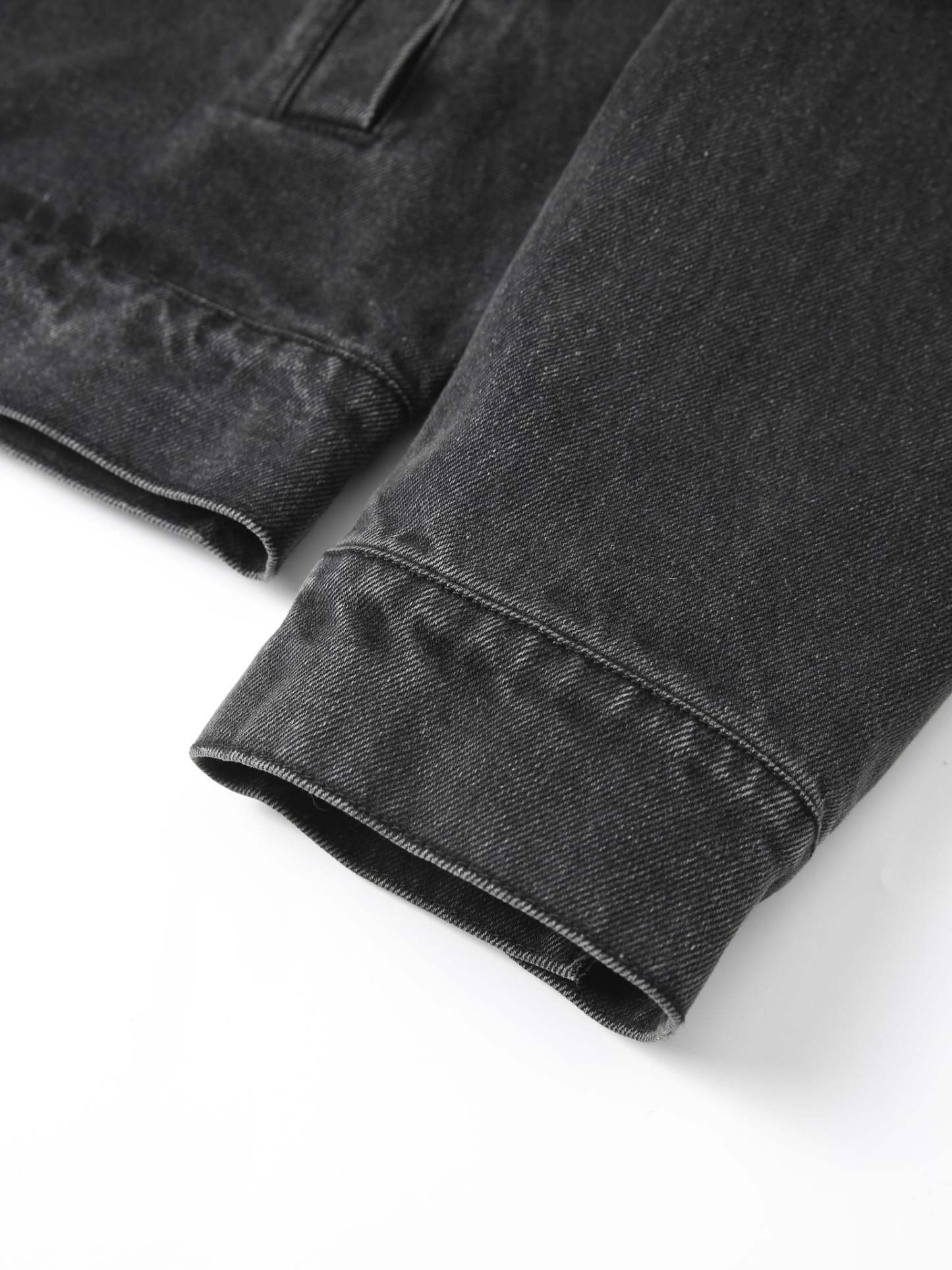 CREATIVE DEPT DENIM WORK JACKET - BLACK-Fineriform