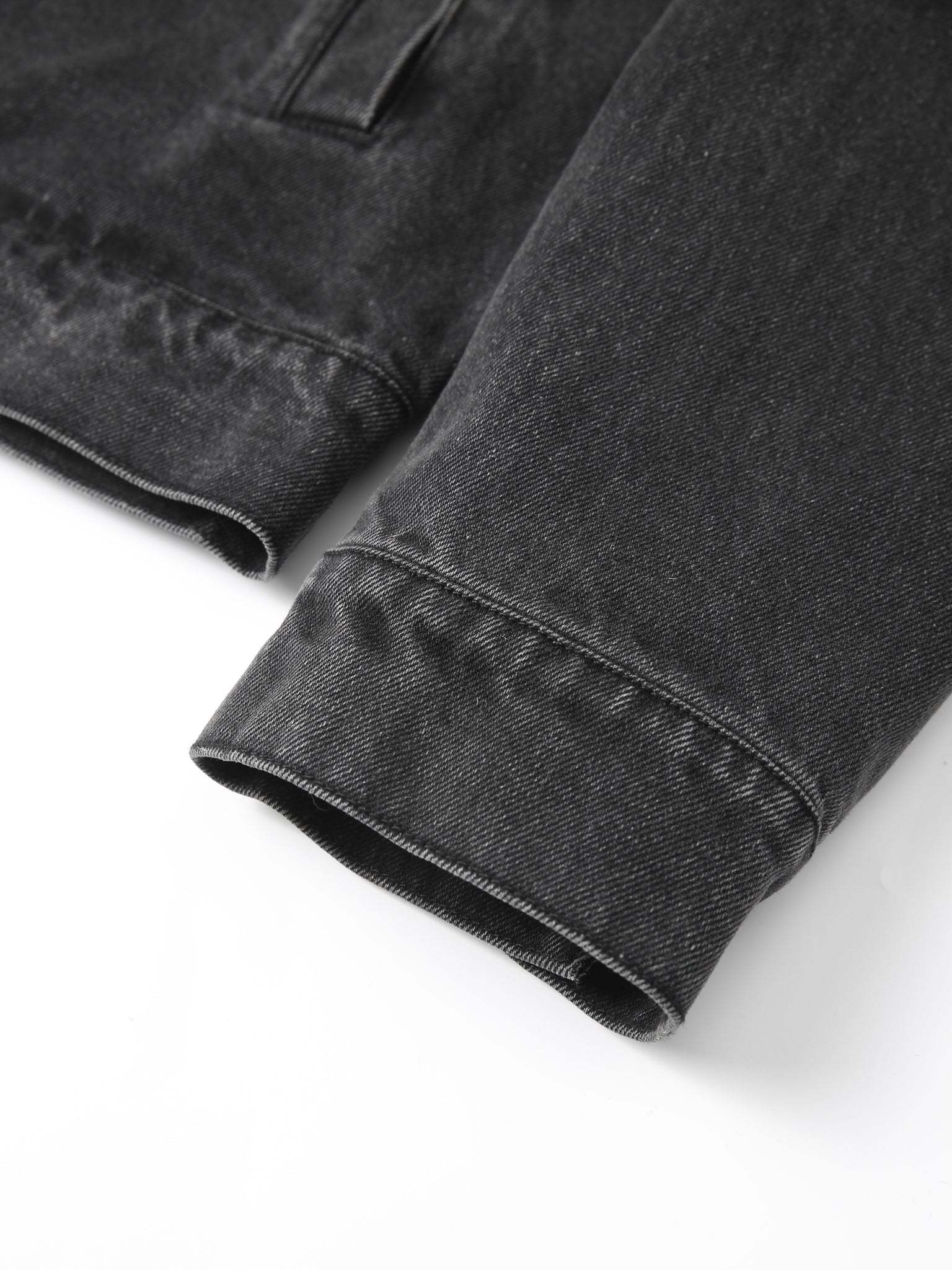 CREATIVE DEPT DENIM WORK JACKET - BLACK-Fineriform