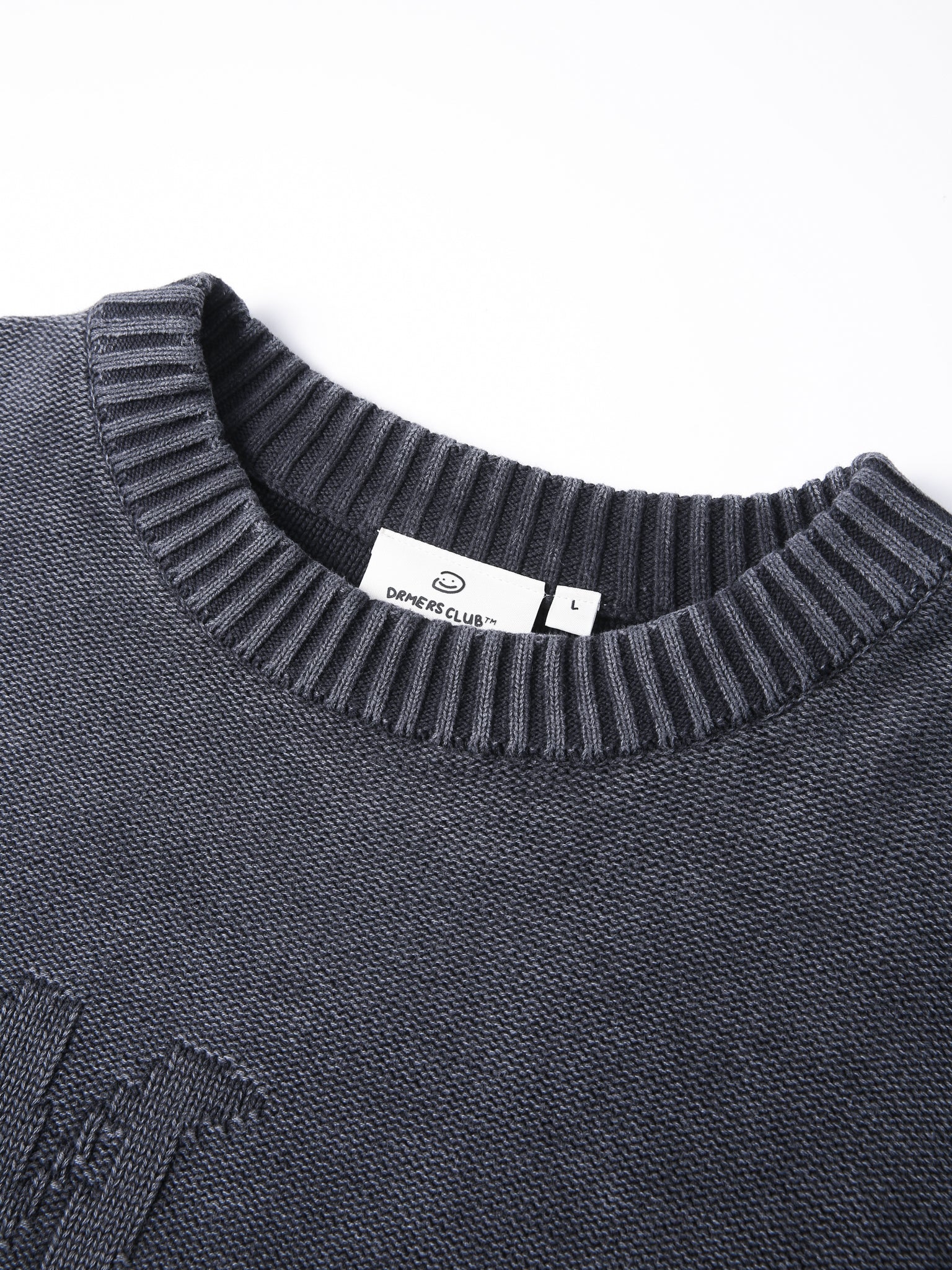 FALLING LETTERS KNIT - WASHED GREY-Fineriform