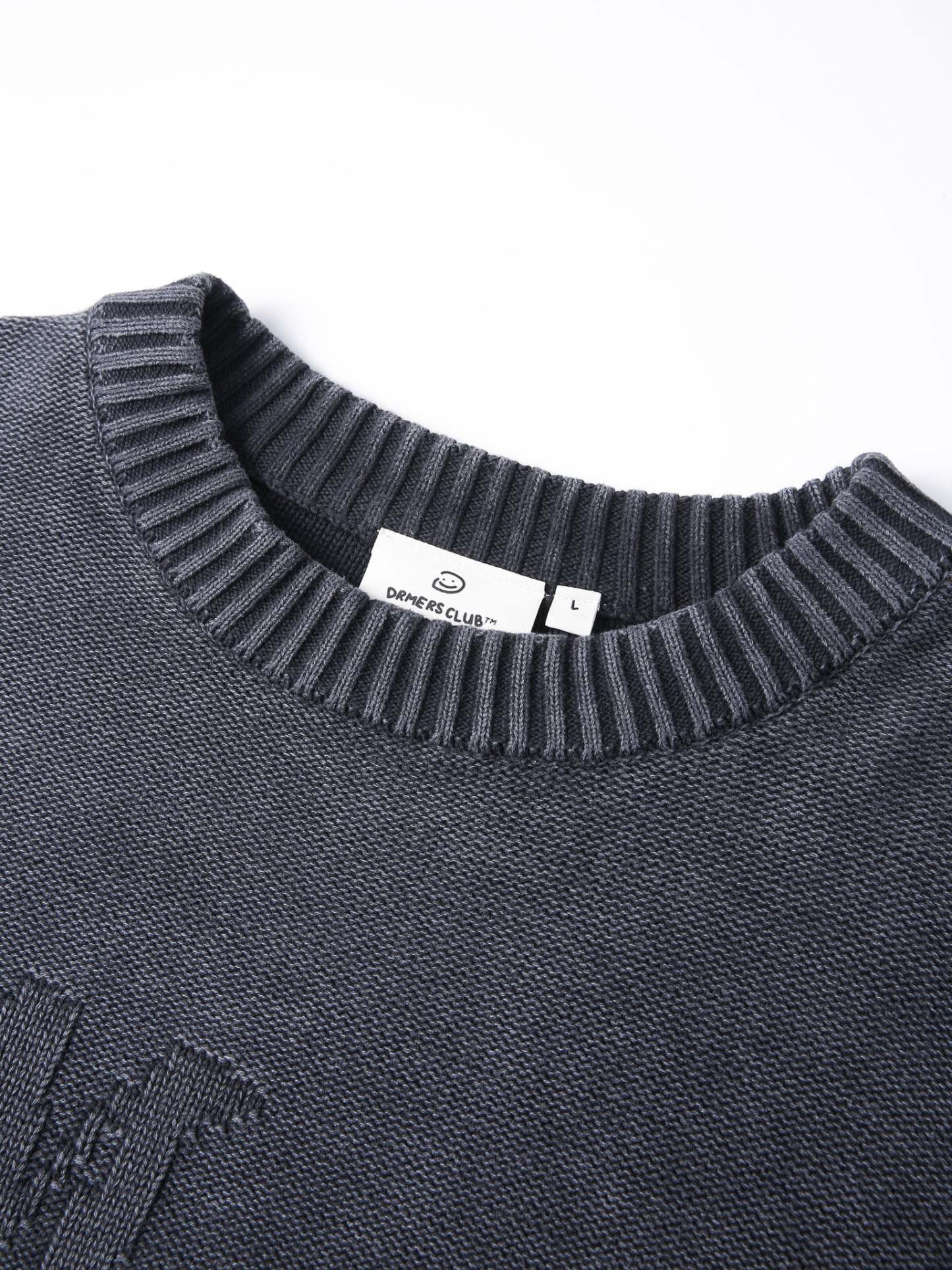FALLING LETTERS KNIT - WASHED GREY-Fineriform
