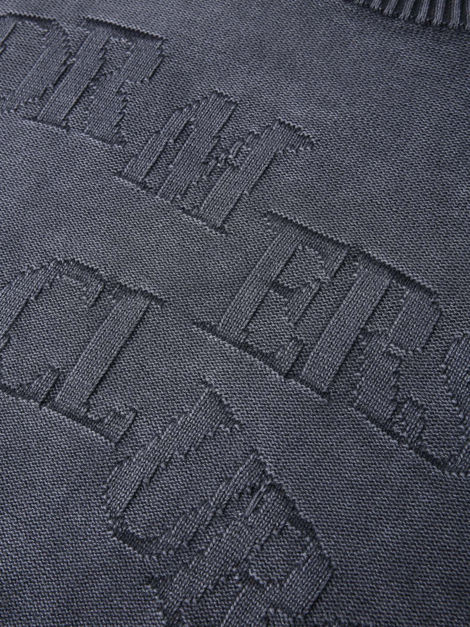 FALLING LETTERS KNIT - WASHED GREY-Fineriform