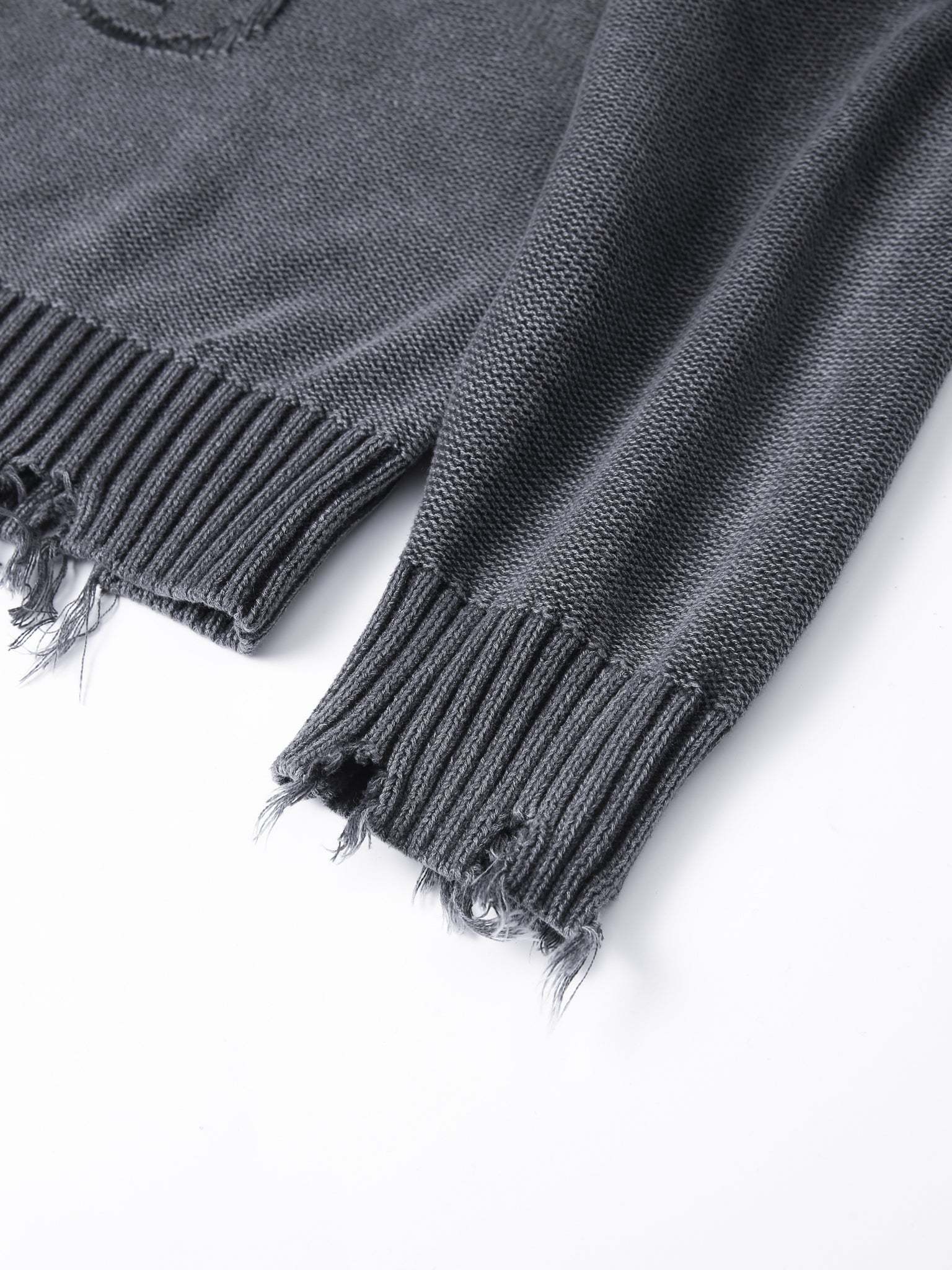 FALLING LETTERS KNIT - WASHED GREY-Fineriform