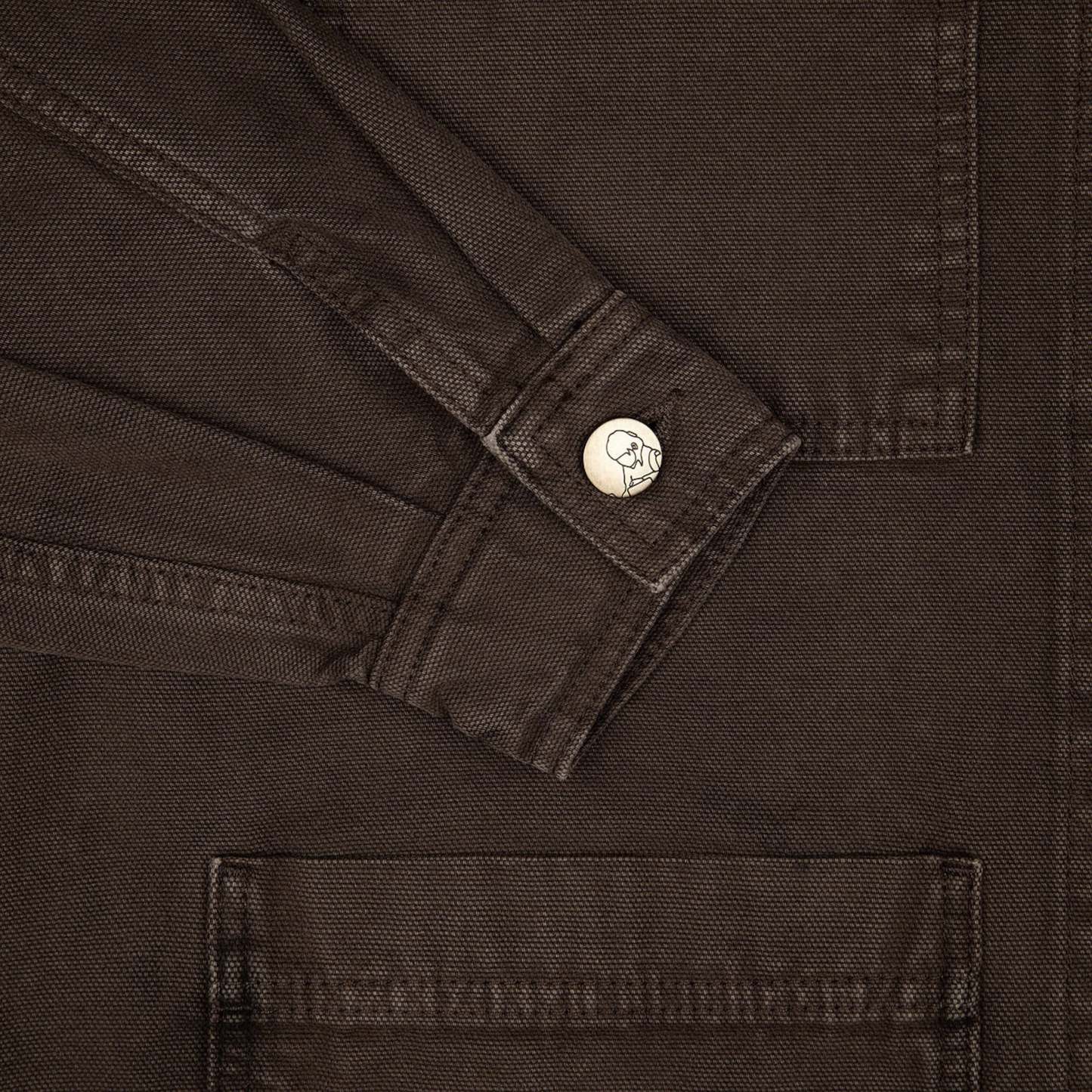 "yakuza" brown washed denim Jacket-Fineriform