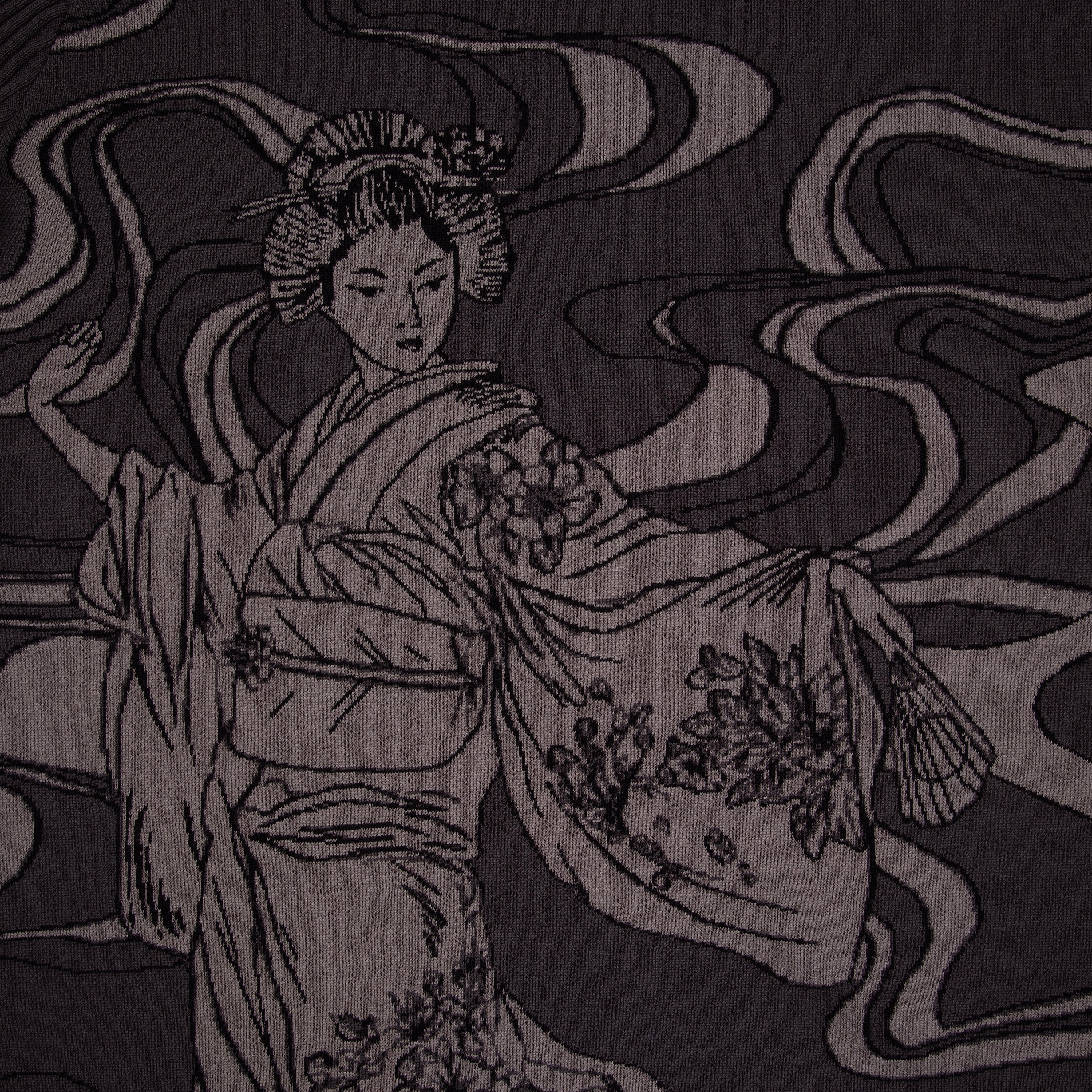 "yakuza" Layered knitted Jersey-Fineriform