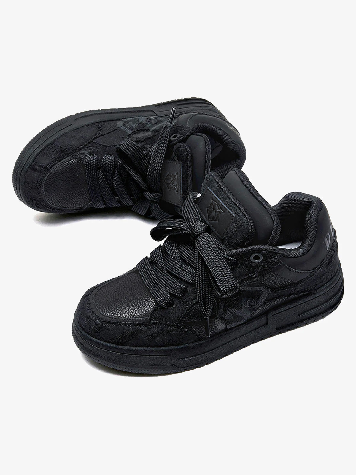 Rubber Sole Black Knight Destruction Skate Shoes-Fineriform