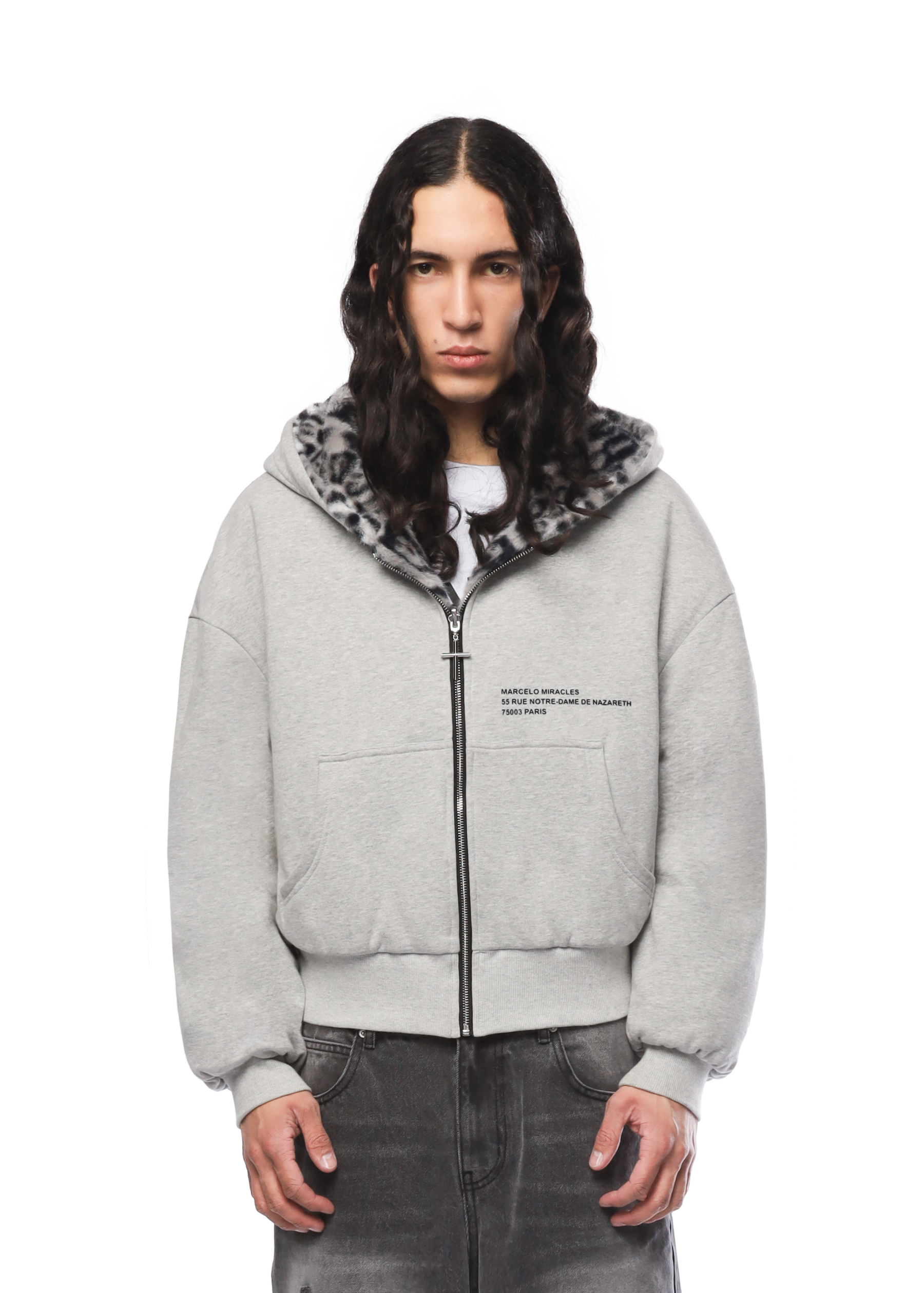 REVERSIBLE FUR ZIP HOODIE-Fineriform