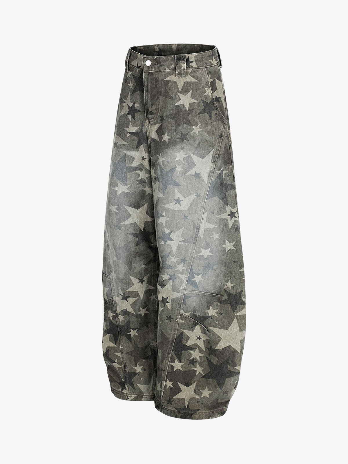 Camouflage Machete RO Star Wide-Leg Jeans-Fineriform