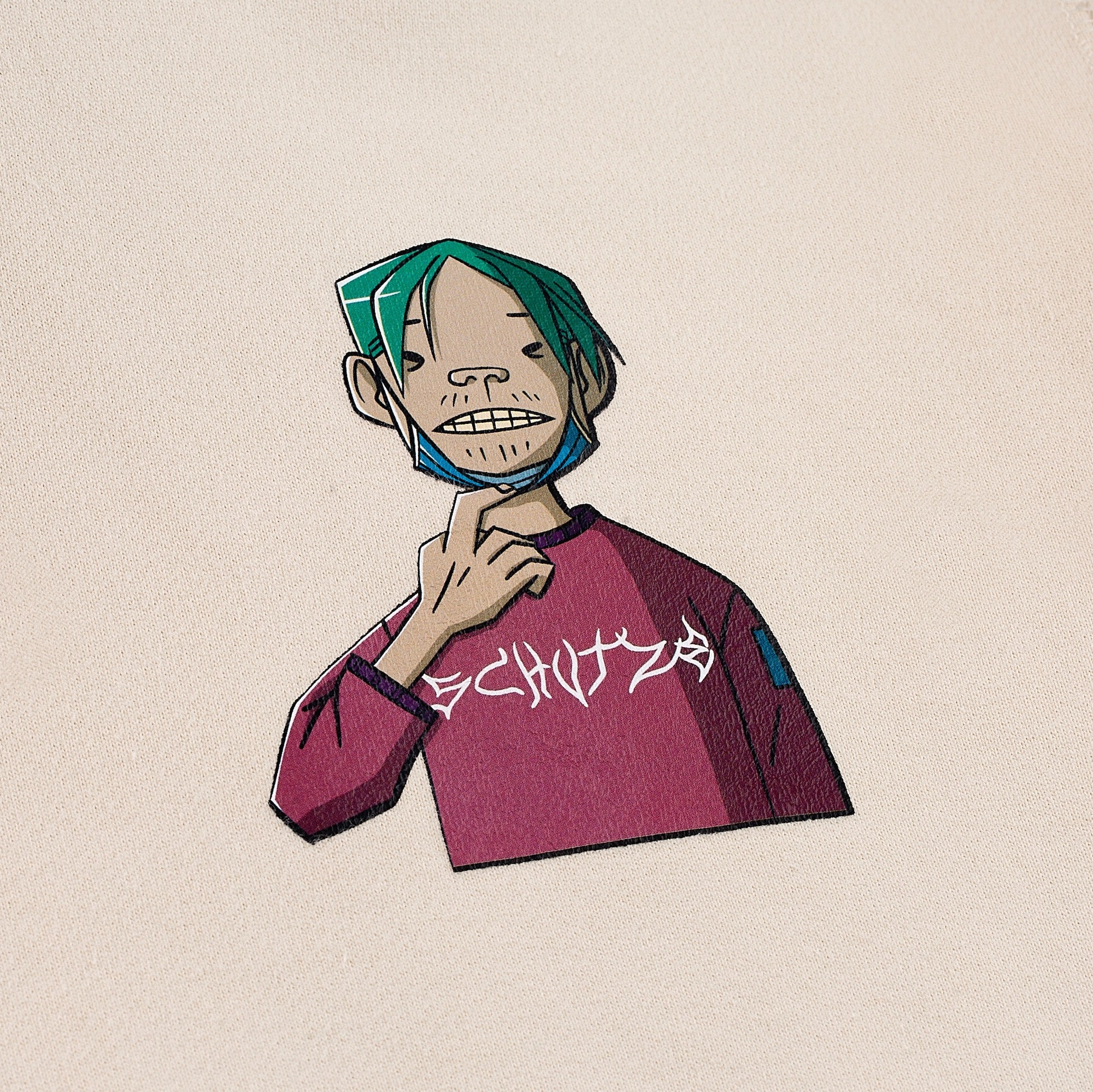 "graffiti" Hoodie beige-Fineriform