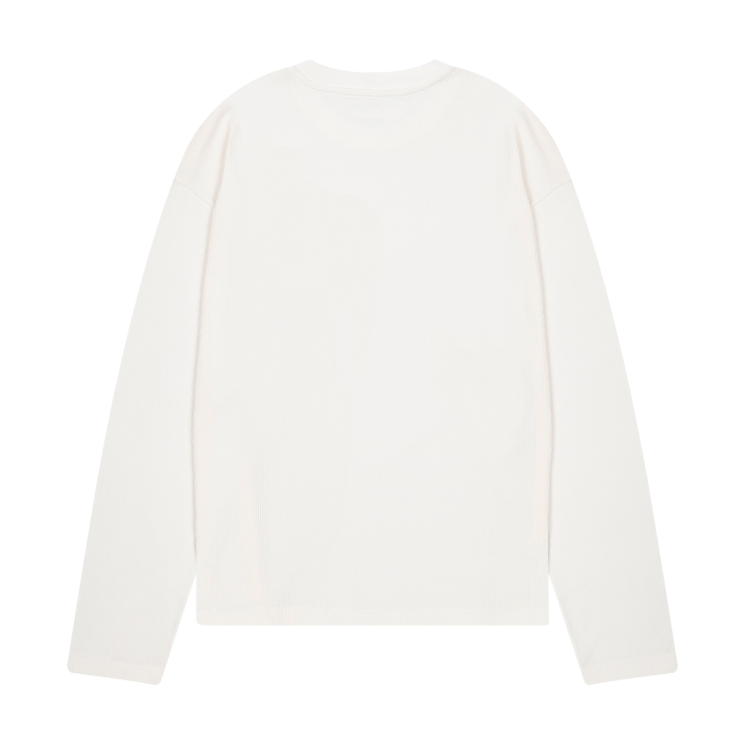 "NYC to RIO" waffle Longsleeve white-Fineriform