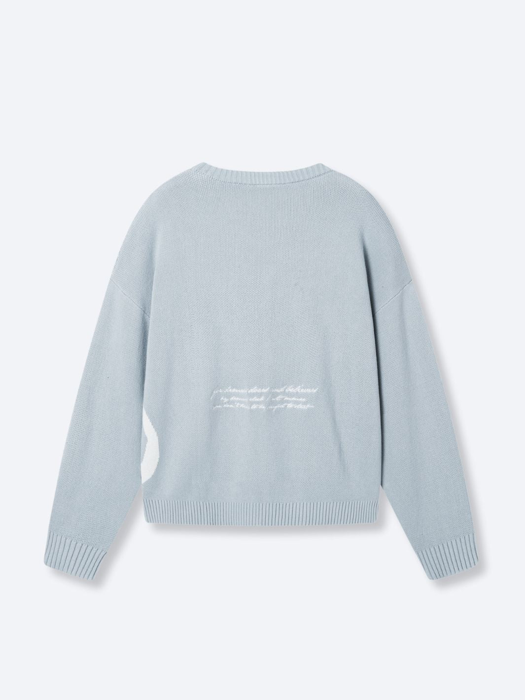 SMILEY LOGO KNIT - MUTED BLUE-Fineriform