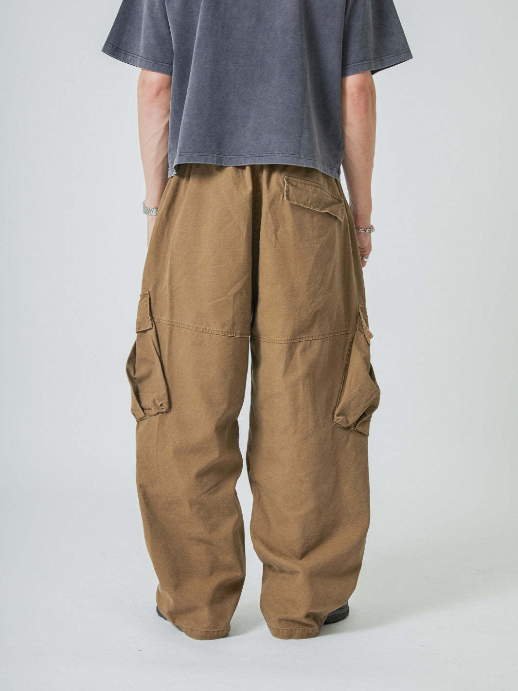 BAGGY CARGO PANTS - SAND-Fineriform