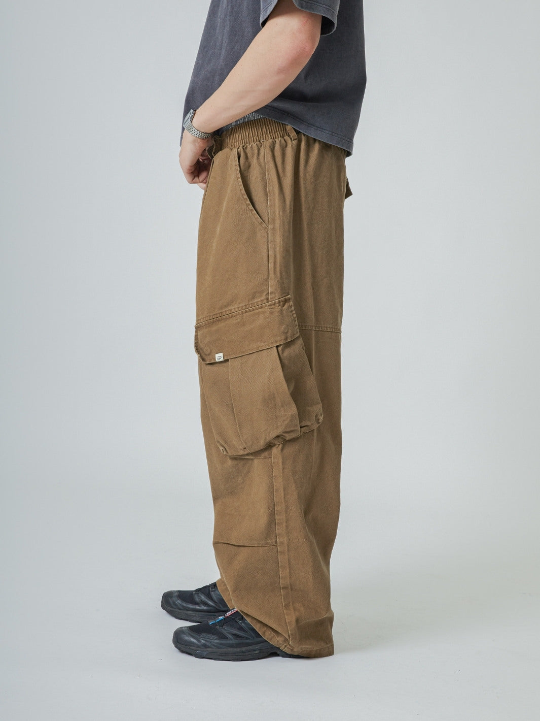 BAGGY CARGO PANTS - SAND-Fineriform