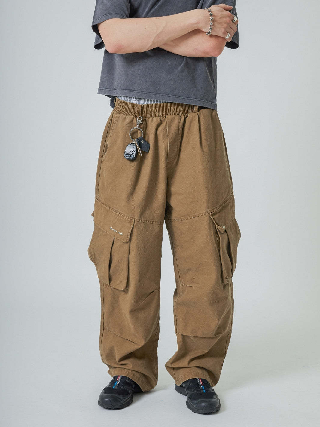 BAGGY CARGO PANTS - SAND-Fineriform