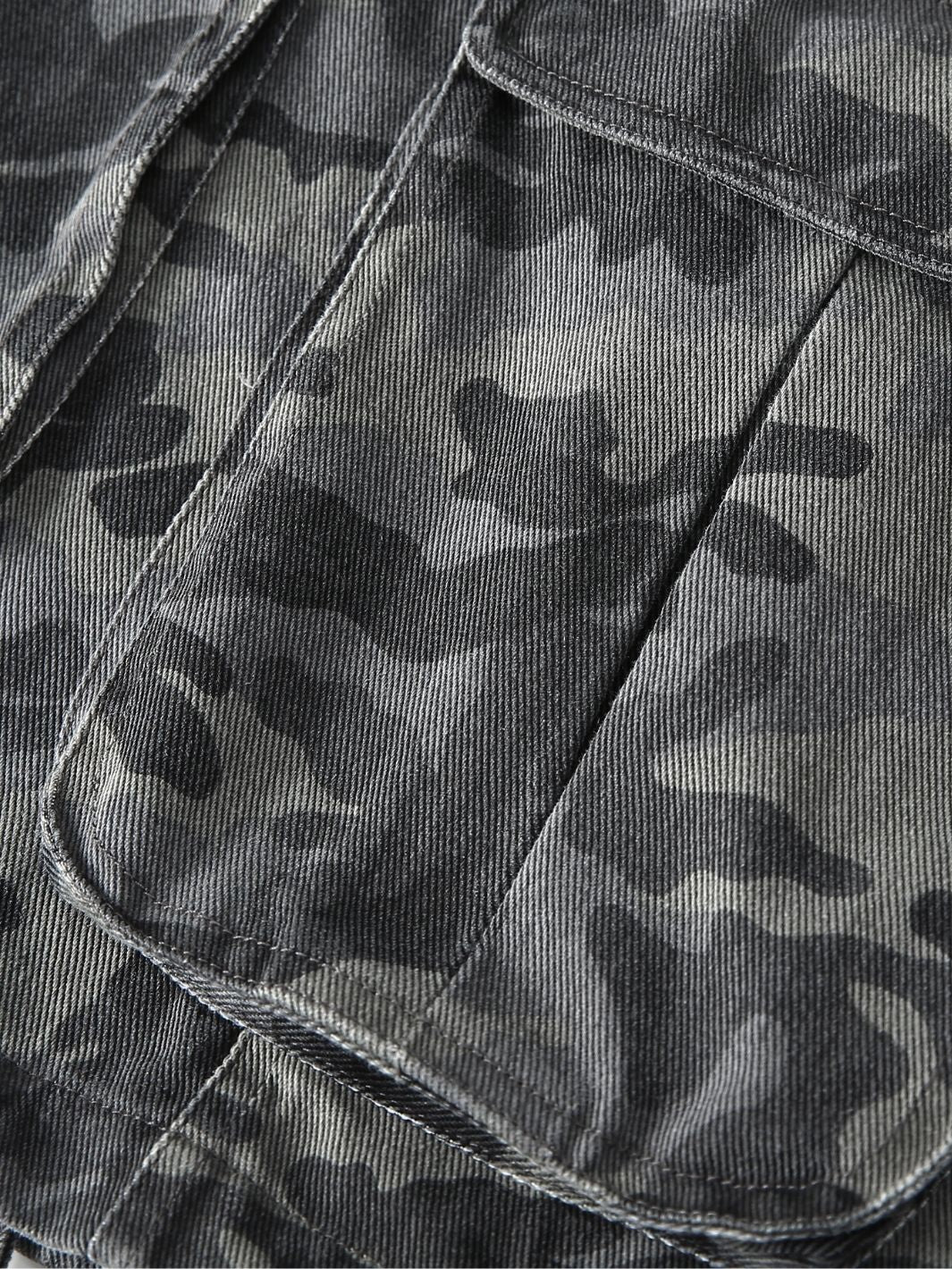 CAMO CARGO SHORTS - SMOKE-Fineriform