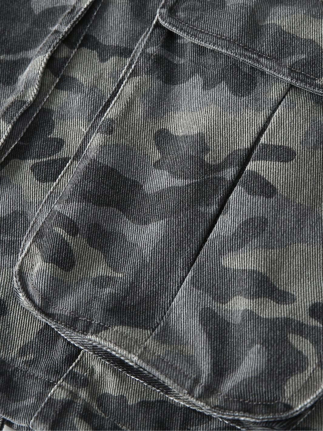 CAMO CARGO SHORTS - SMOKE-Fineriform
