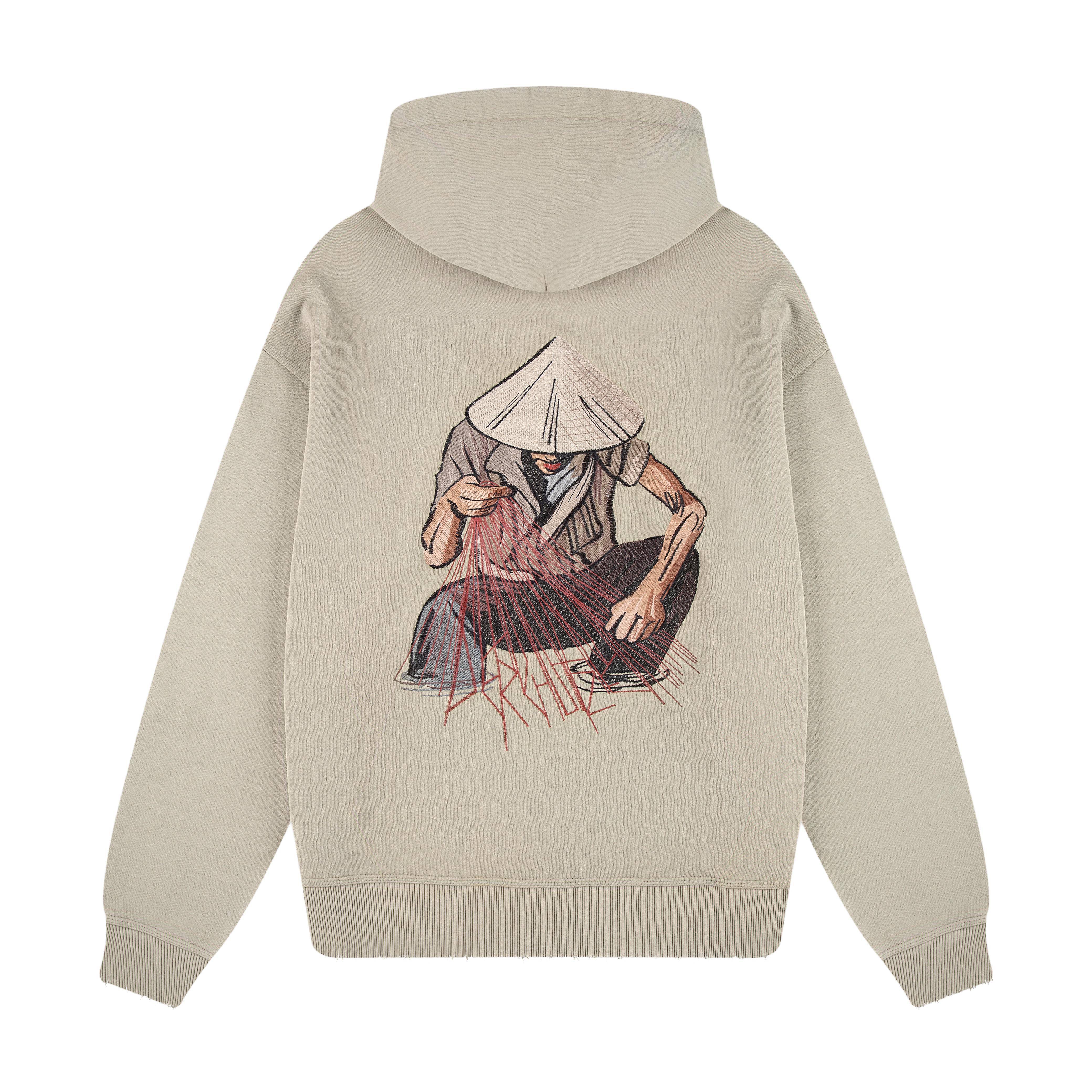 "lotus" Hoodie sage green-Fineriform