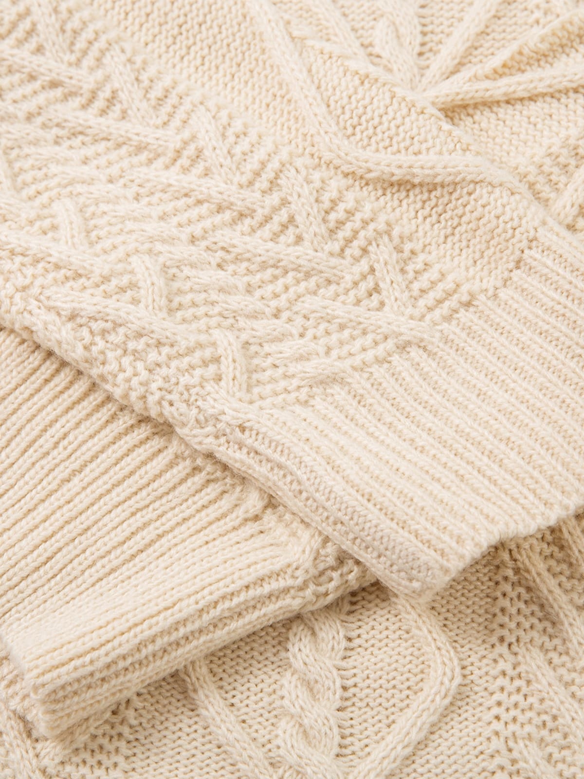 Vintage Diamond Knit Half Placket Sweater-Fineriform