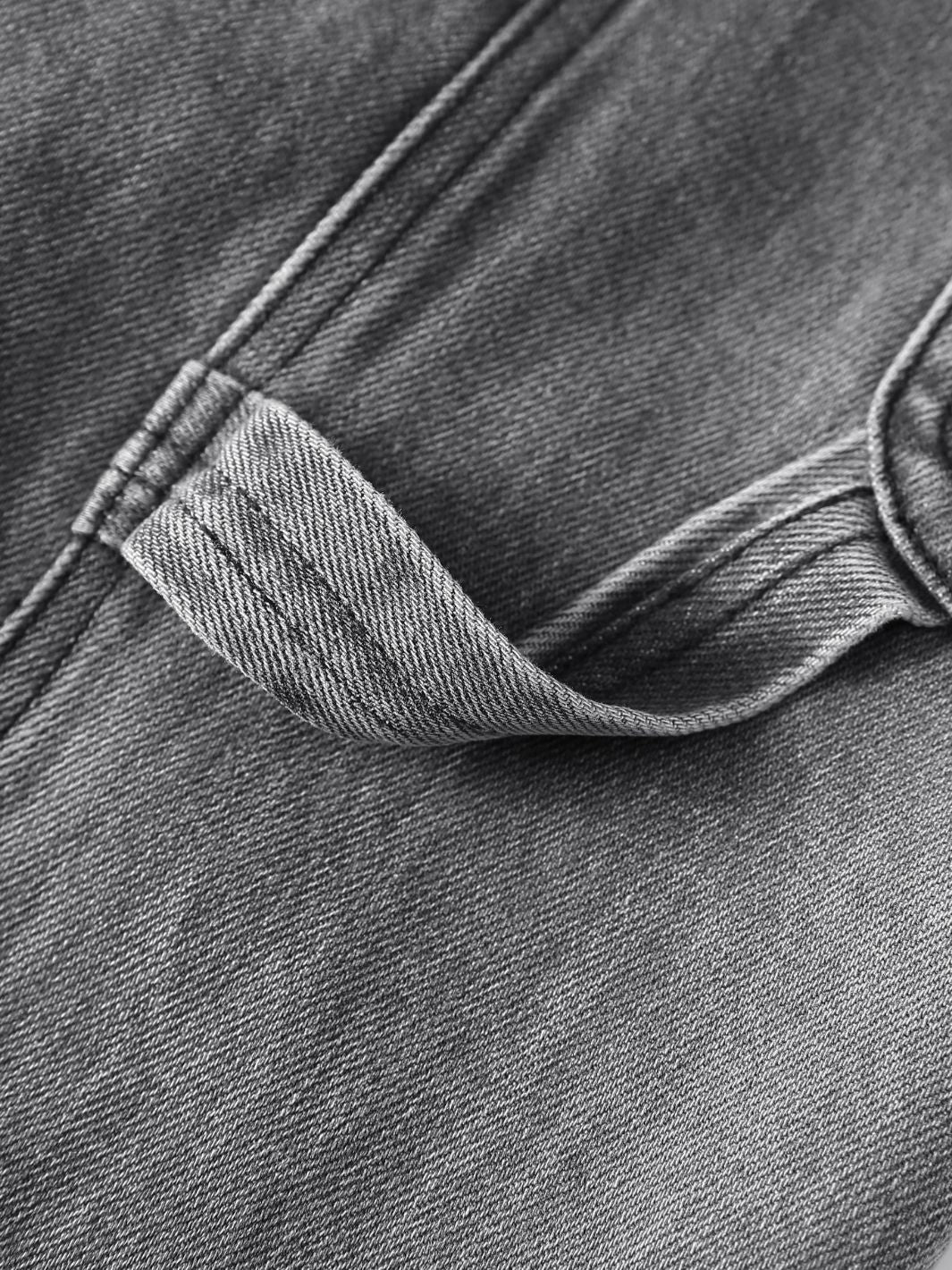 SMILEY STITCH JORTS - LIGHT GREY-Fineriform