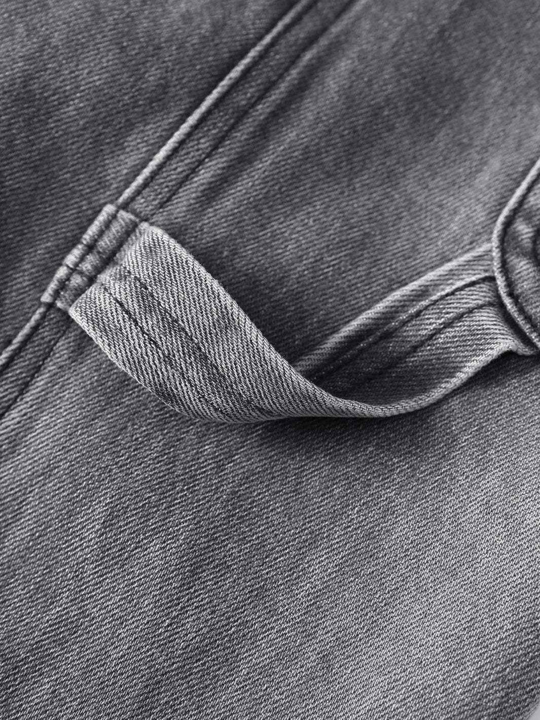 SMILEY STITCH JORTS - LIGHT GREY-Fineriform