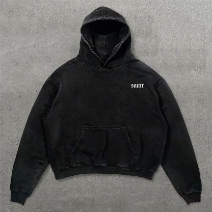 God's Plan Print Long Sleeve Hoodies-Fineriform