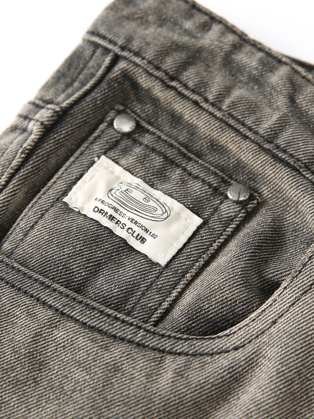 SMILEY STITCH JORTS - MUD BROWN-Fineriform