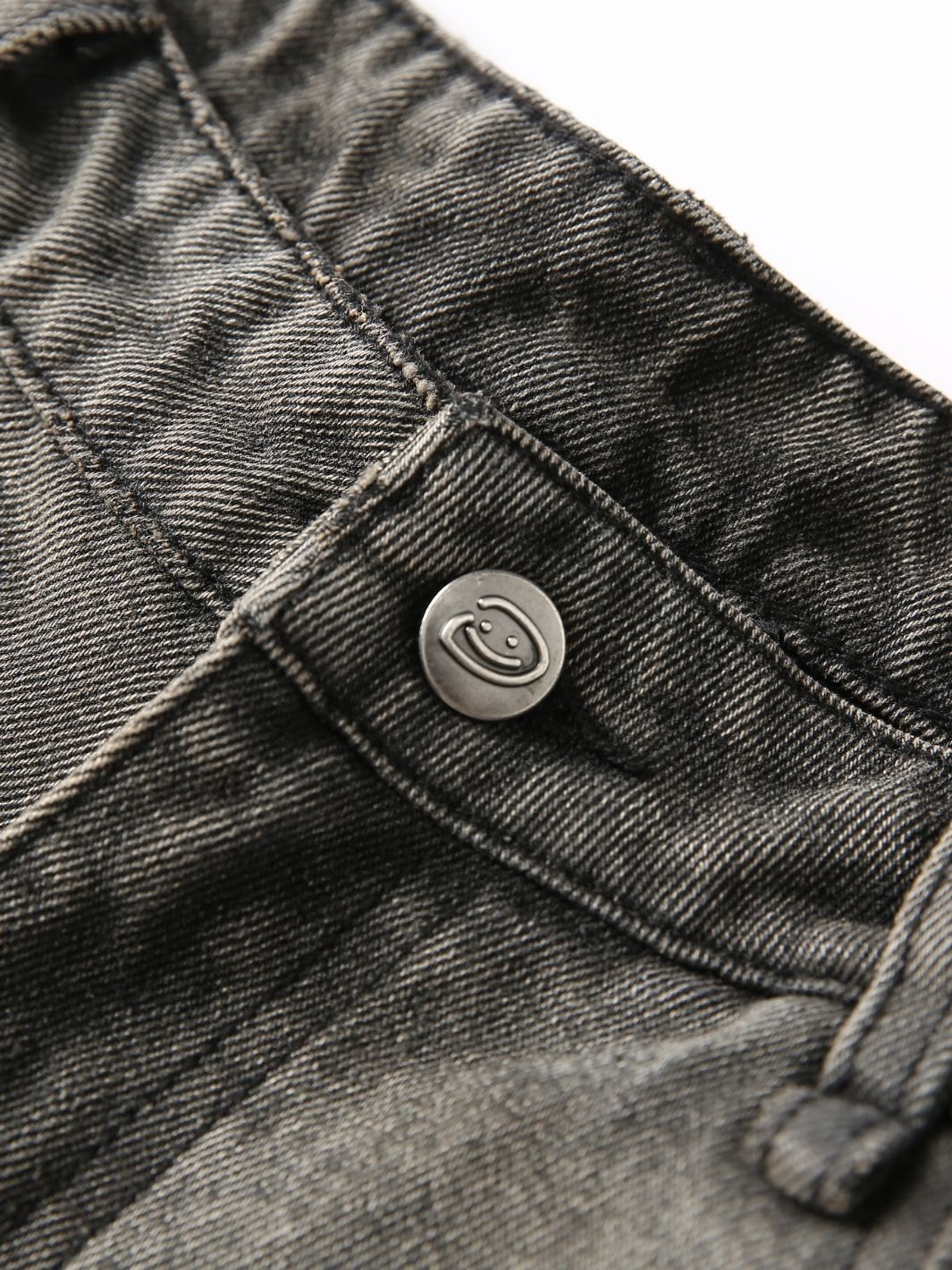 SMILEY STITCH JORTS - MUD BROWN-Fineriform