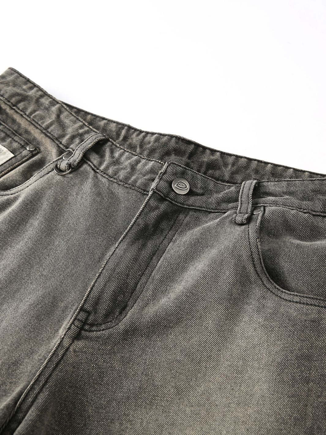 SMILEY STITCH JORTS - MUD BROWN-Fineriform