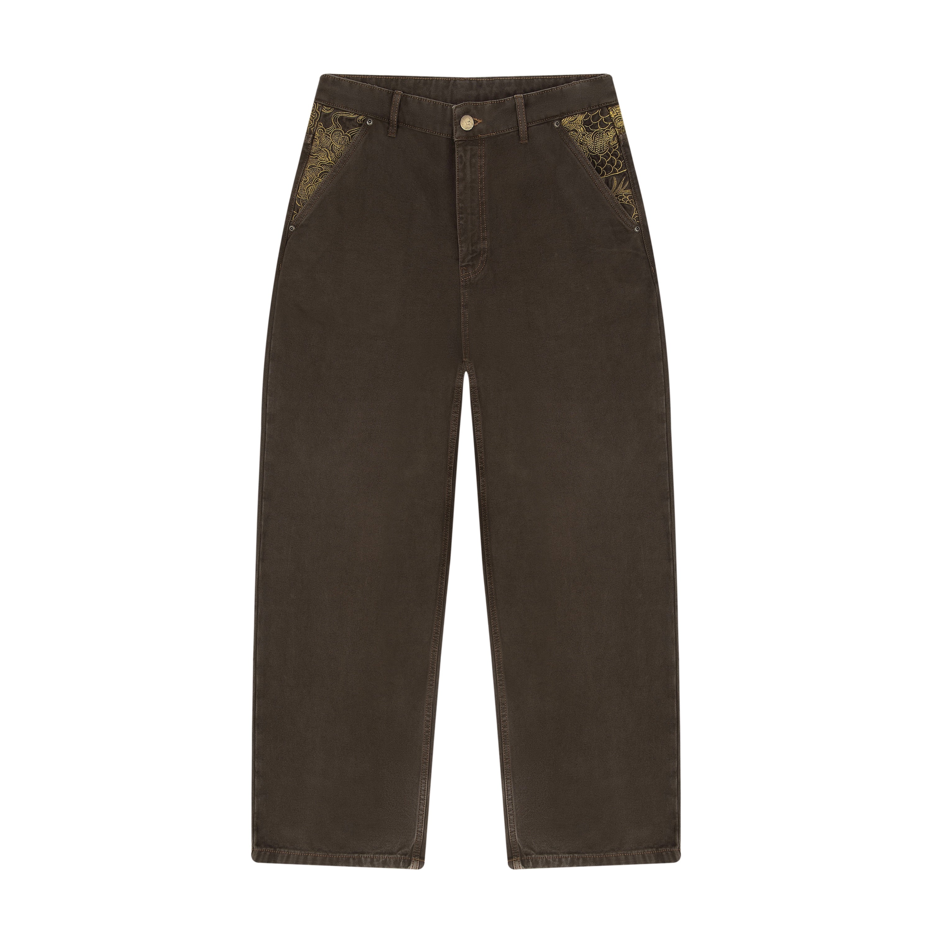 "yakuza" brown washed Denim-Fineriform