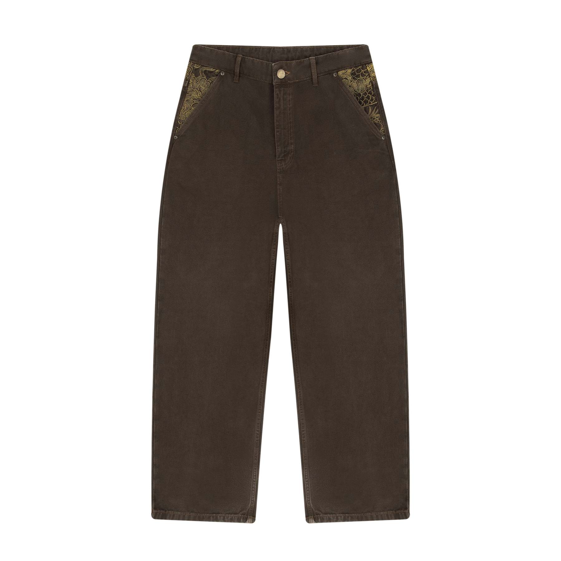 "yakuza" brown washed Denim-Fineriform