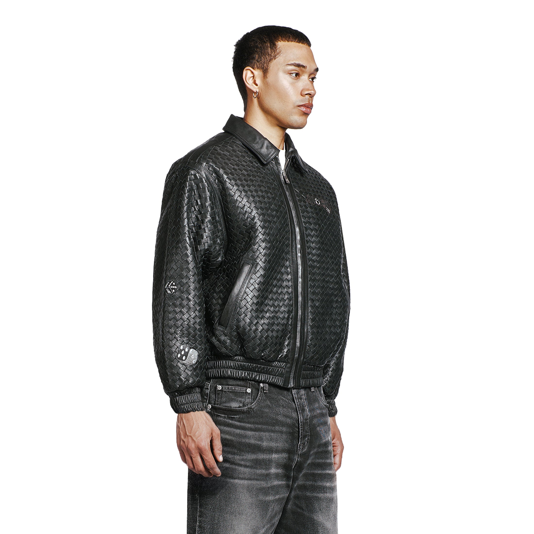 "dice" Leather Jacket-Fineriform