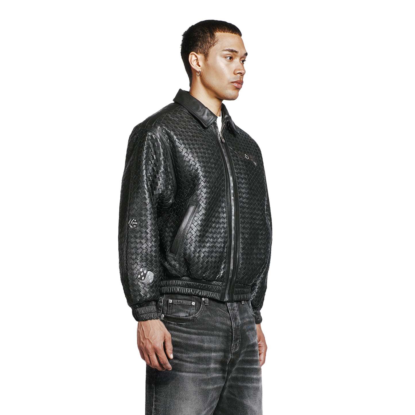 "dice" Leather Jacket-Fineriform