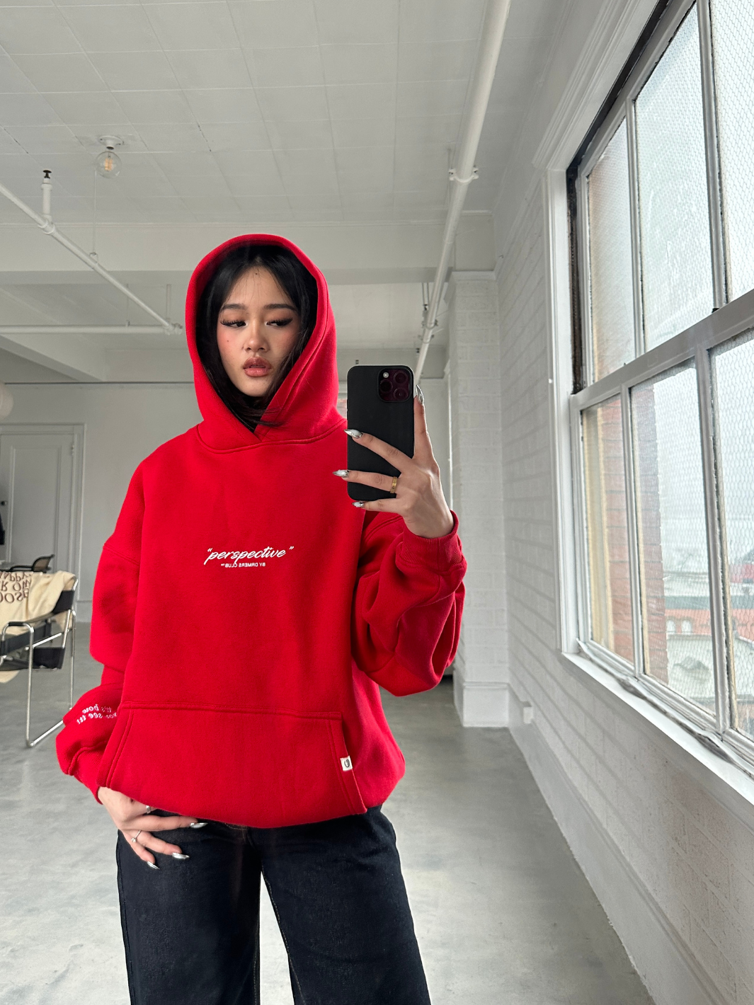 PERSPECTIVE HOODIE - RED-Fineriform