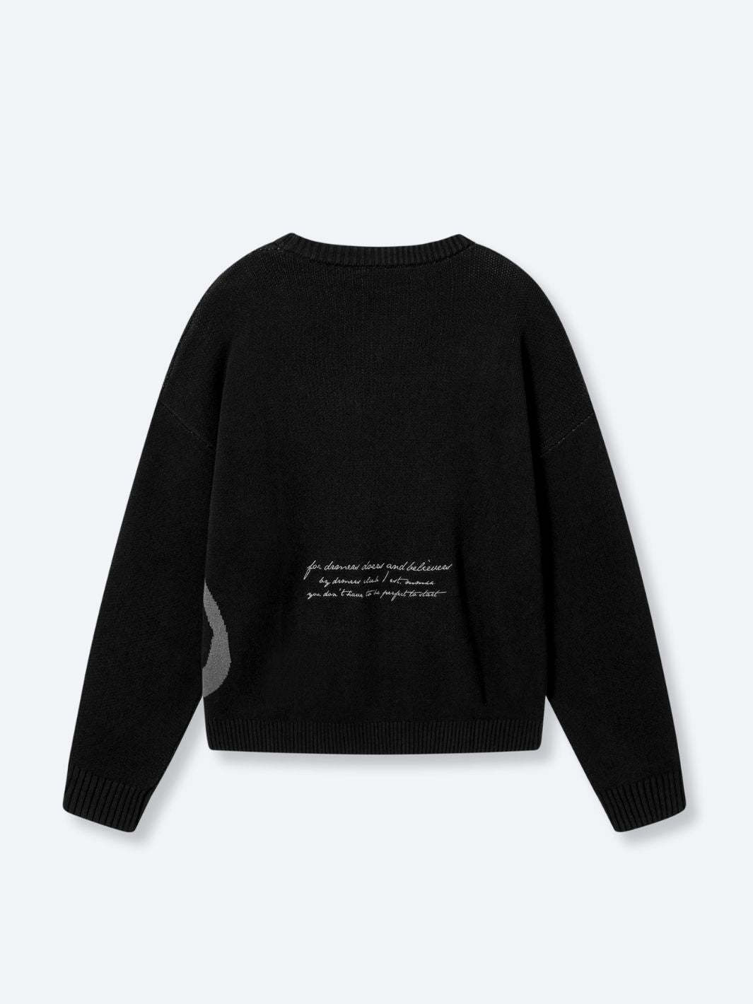 SMILEY LOGO KNIT - BLACK-Fineriform