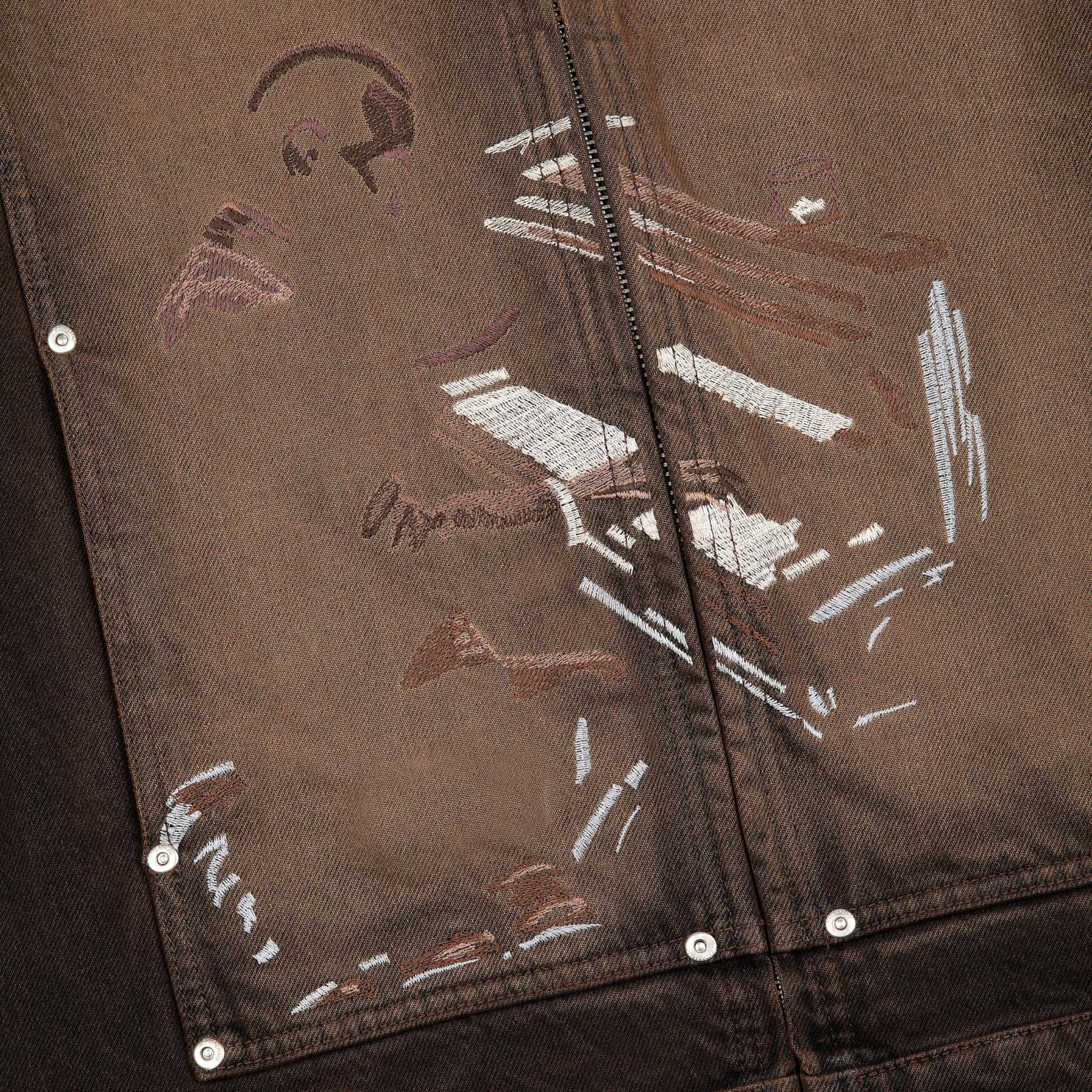 "jazz v2" denim Jacket brown-Fineriform