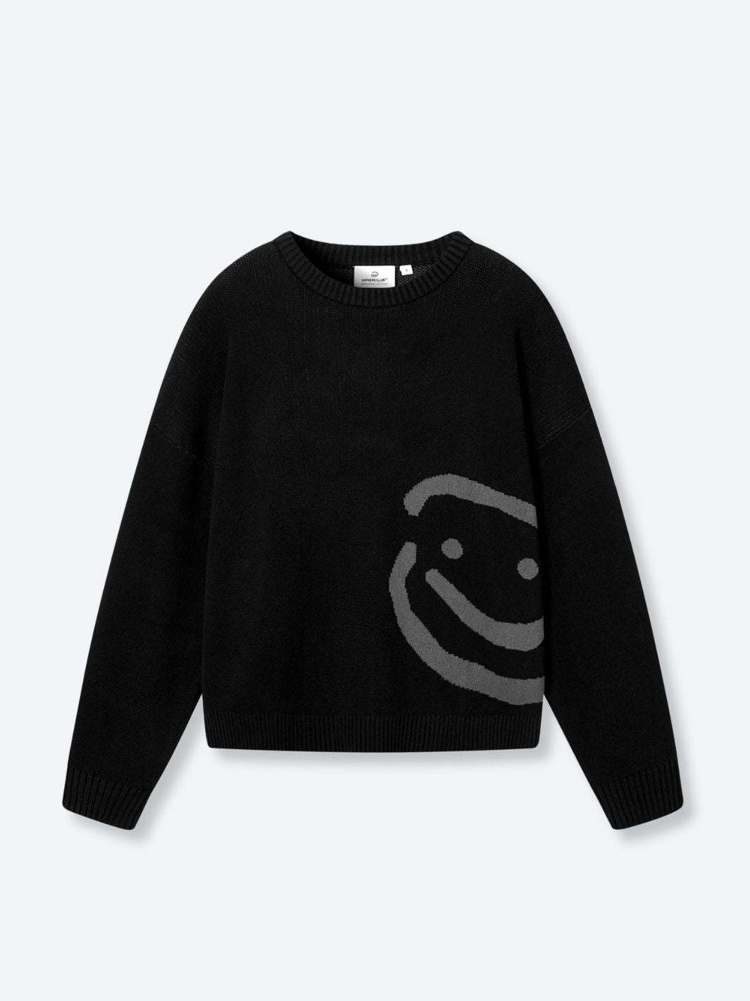 SMILEY LOGO KNIT - BLACK-Fineriform