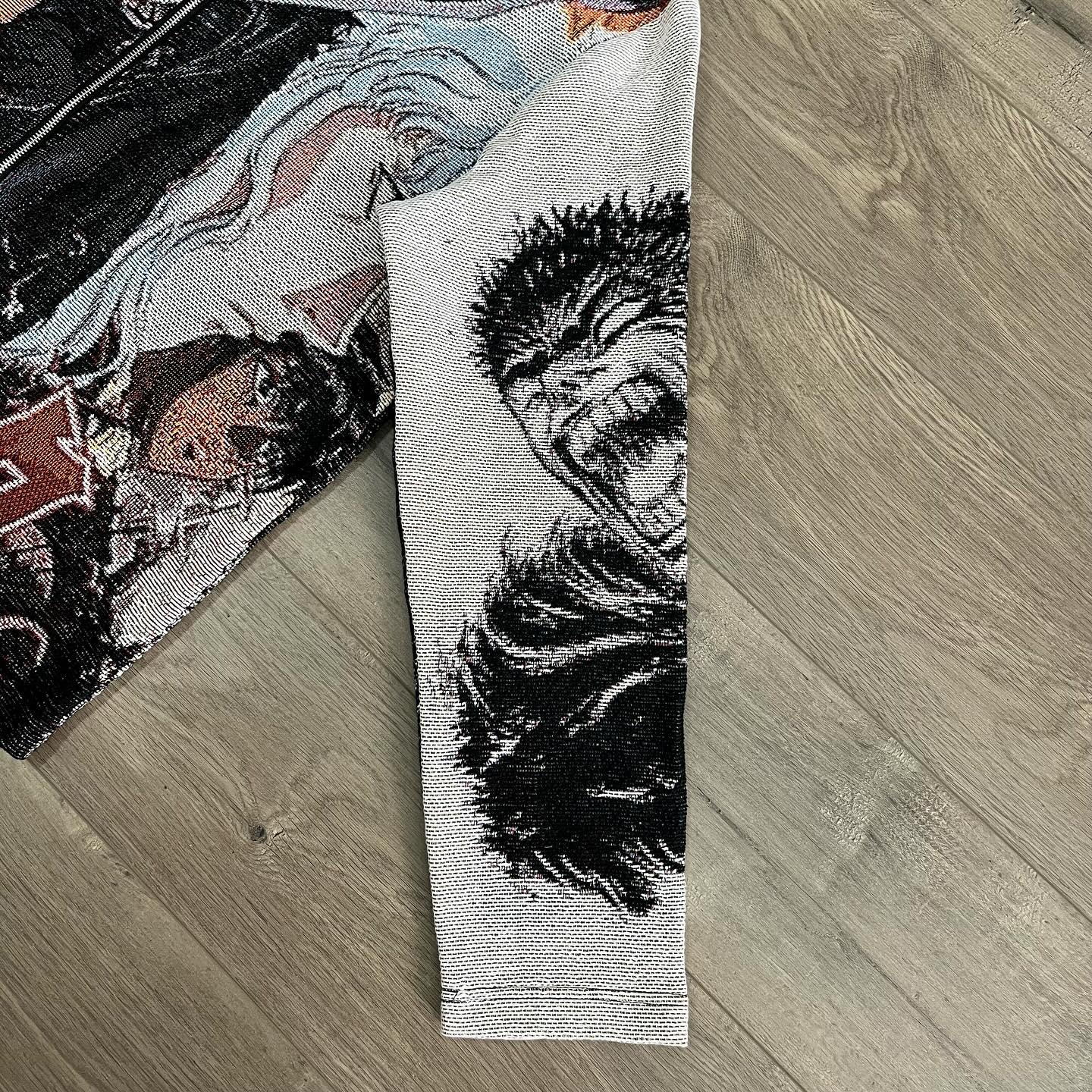 Anime Casual Zip-Up Tapestry Jacket-Fineriform