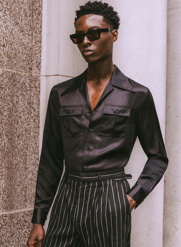 High Waisted Side Buckle Flare Trousers-Fineriform